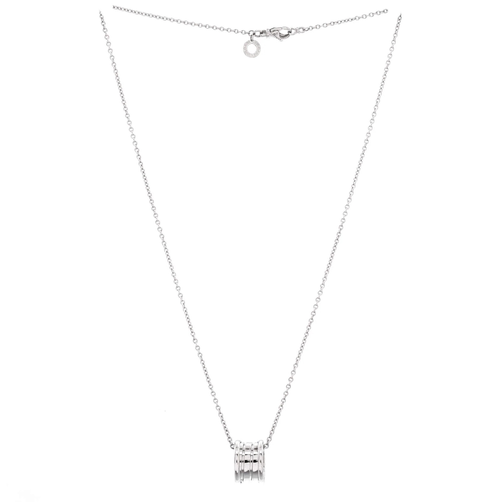 Bvlgari B.Zero1 Pendant Necklace 18K White Gold
