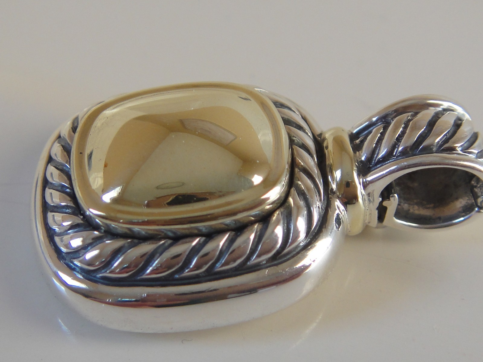$1350 DAVID YURMAN 14K GOLD , SS ALBION GOLD DOME ENHANCER
