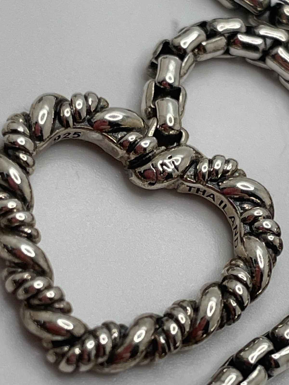 JAI John Hardy Sterling Silver Heart Key Love Lariat 36″ Necklace 28.77 Grams