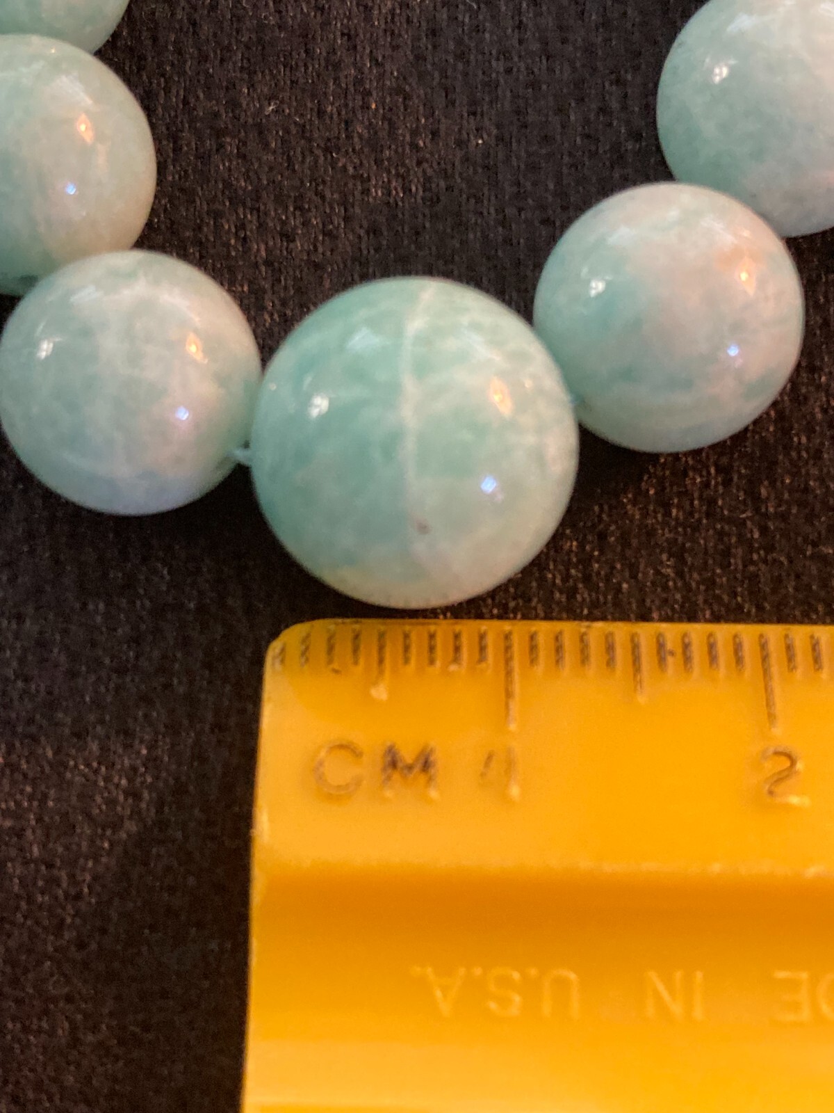 18″ Russian Amazonite Beaded Necklace .925 Sterling Silver Magnetic Clasp 188ctw