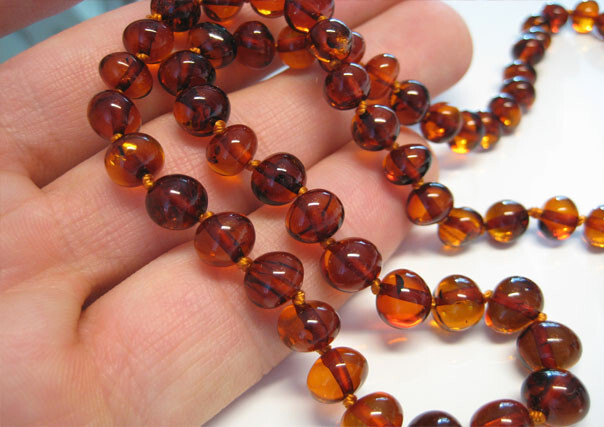 Genuine Amber Beautiful Baltic Amber Necklace 24 inches !!!