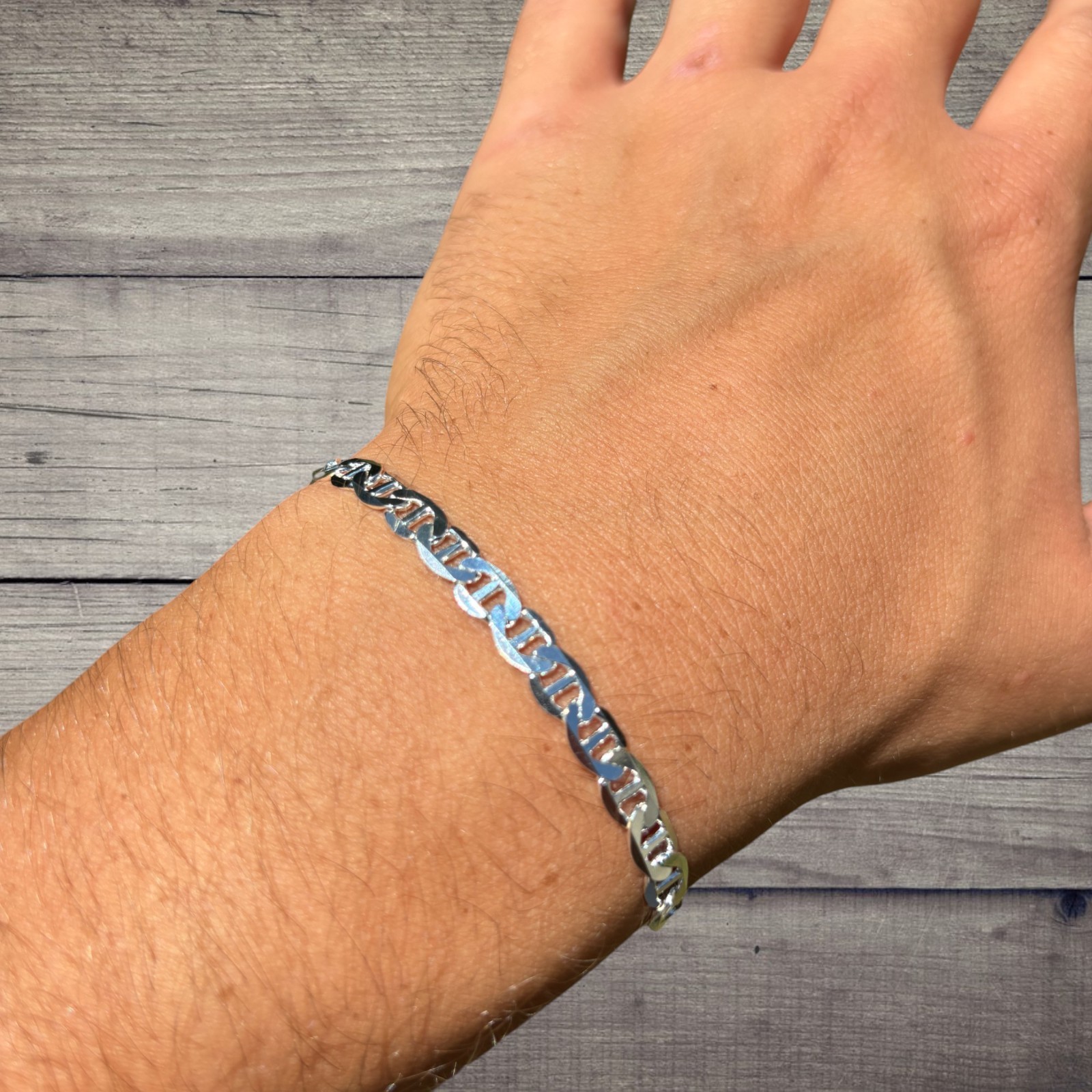 5mm Mariner Link Bracelet – Real Solid 925 Sterling Silver Or 14k Gold Vermeil