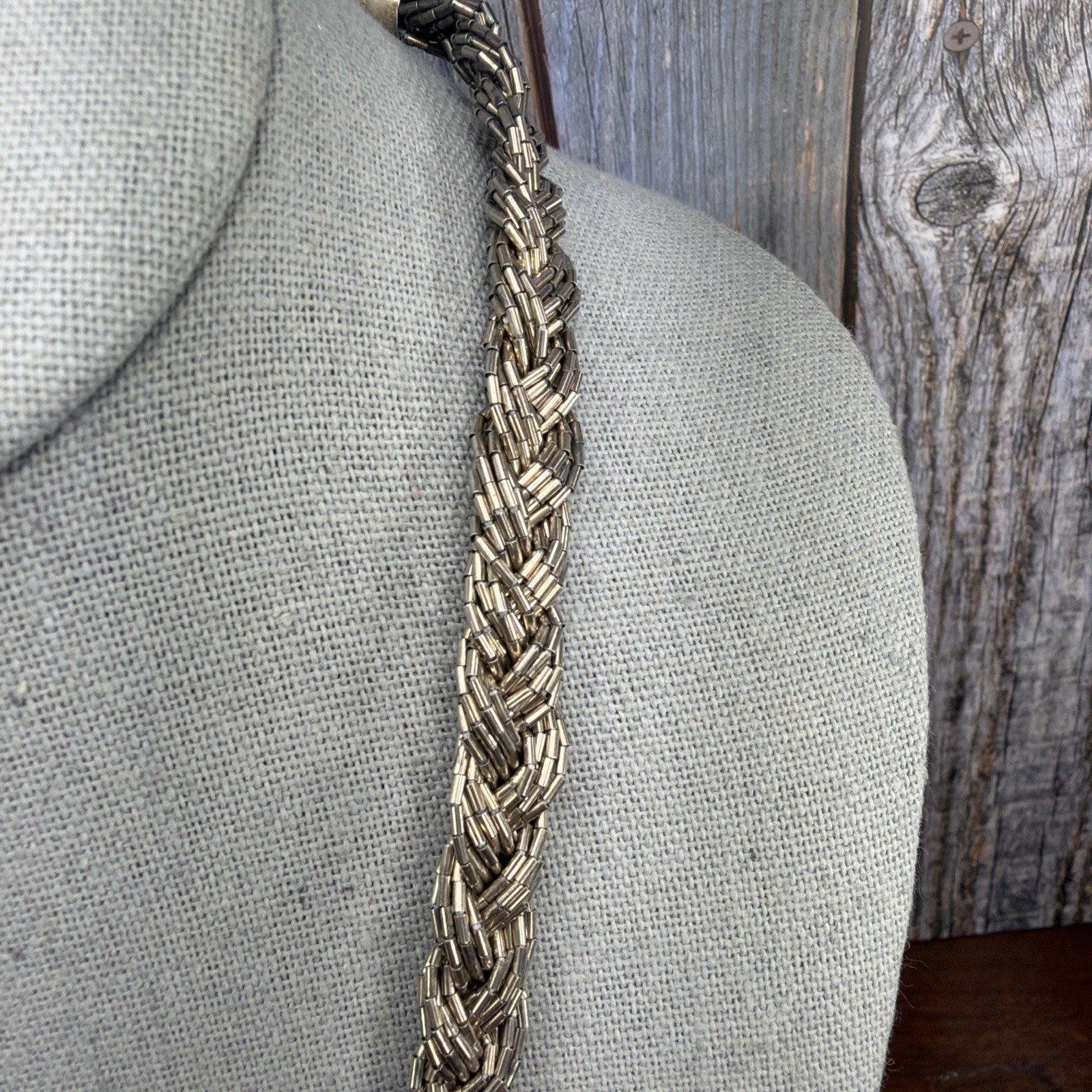 Vintage Sterling Silver 18 Strand Liquid Silver Braided Necklace 42.30 Grams 18”