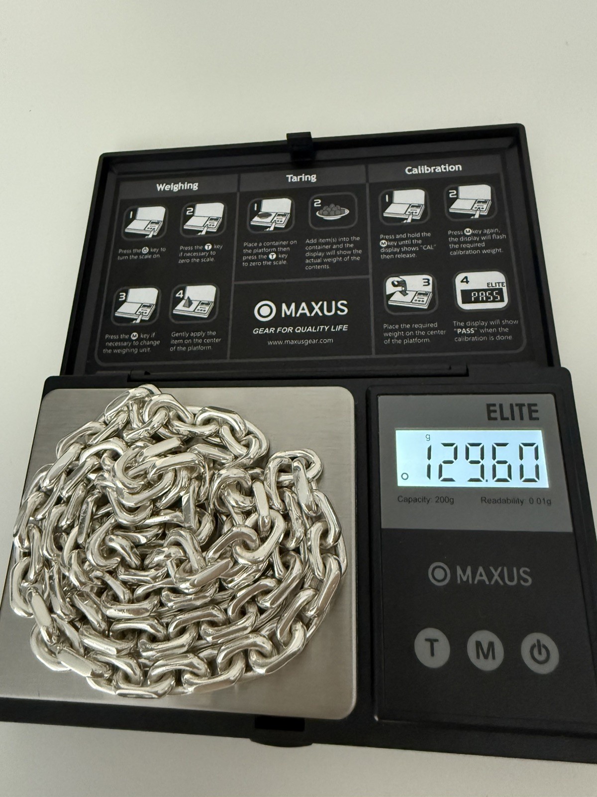 925 Sterling Silver HEAVY Anchor Chain Necklace 23” – 129.6g