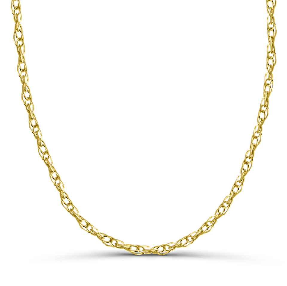 Real Genuine Solid 1/20 14K Yellow Gold Rope Chain Necklace 20 Inch Men Women