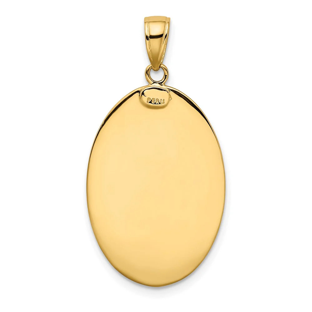 10K / 14K Yellow Gold Saint Christopher Medal Pendant