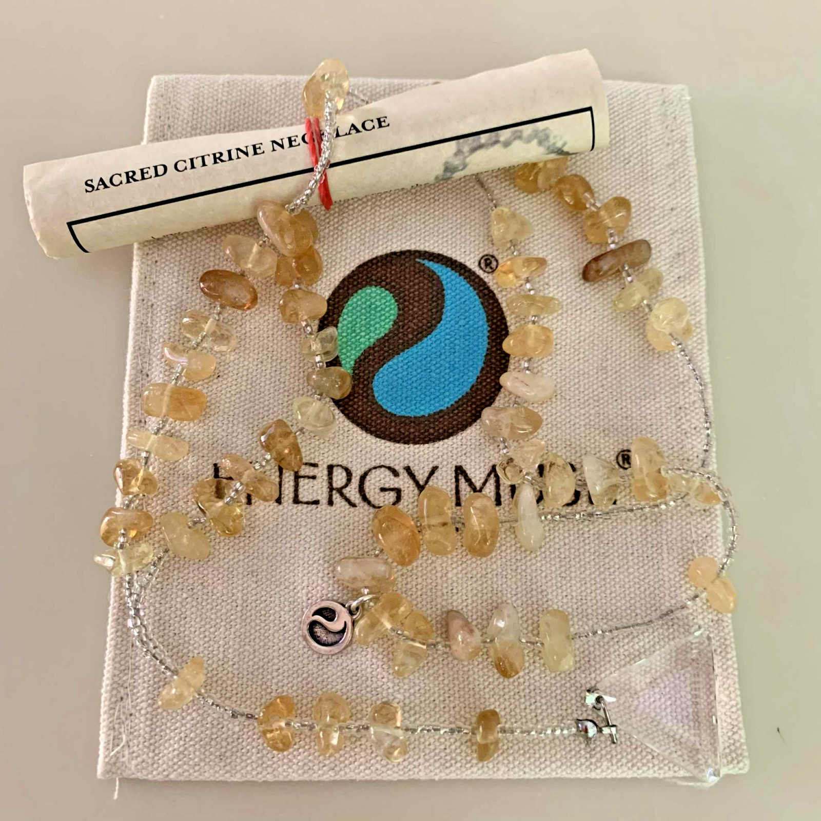 Energy Muse Exquisite “SACRED CITRINE” Necklace 26″ “Light-Happiness-Healing”