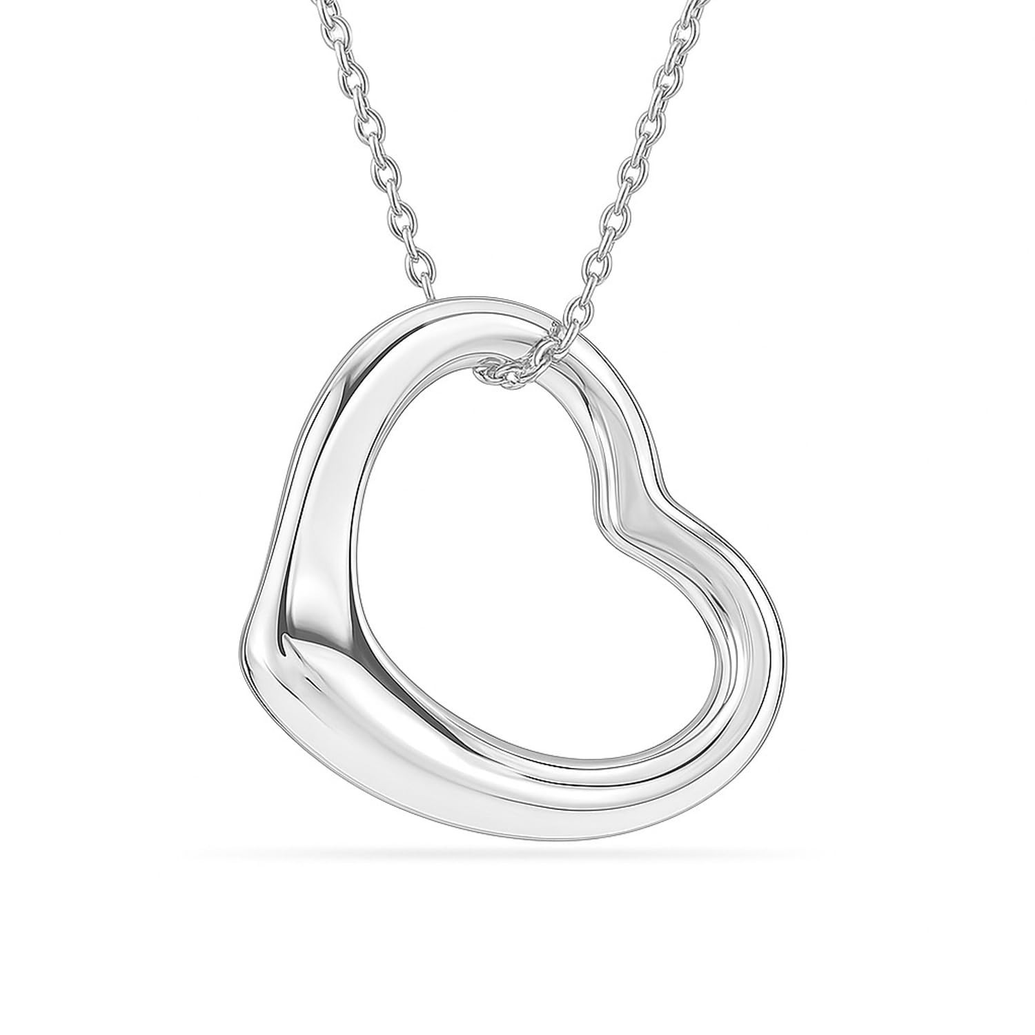 925 Sterling Silver Lightweight Pendant Necklace 18″ Chain for Women & Teens