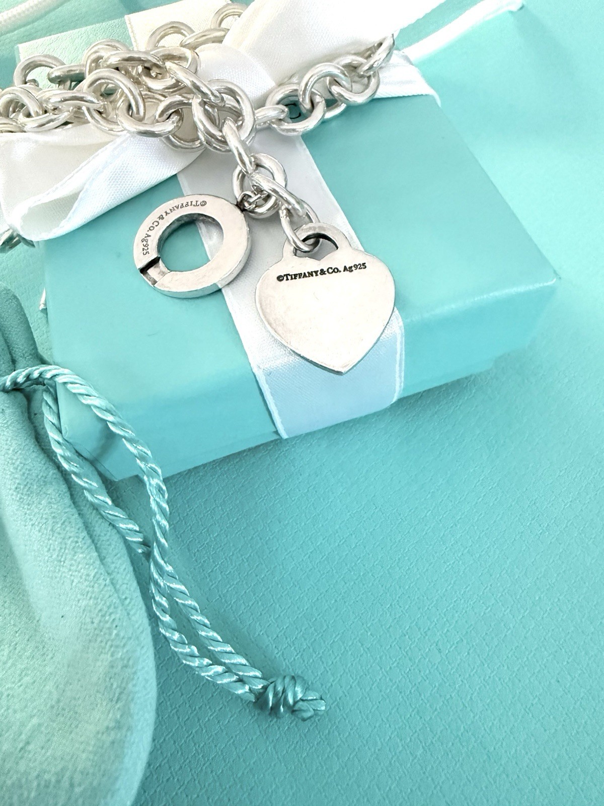 Tiffany & Co Return to Tiffany Heart Pendant Toggle Necklace Silver 15.5″