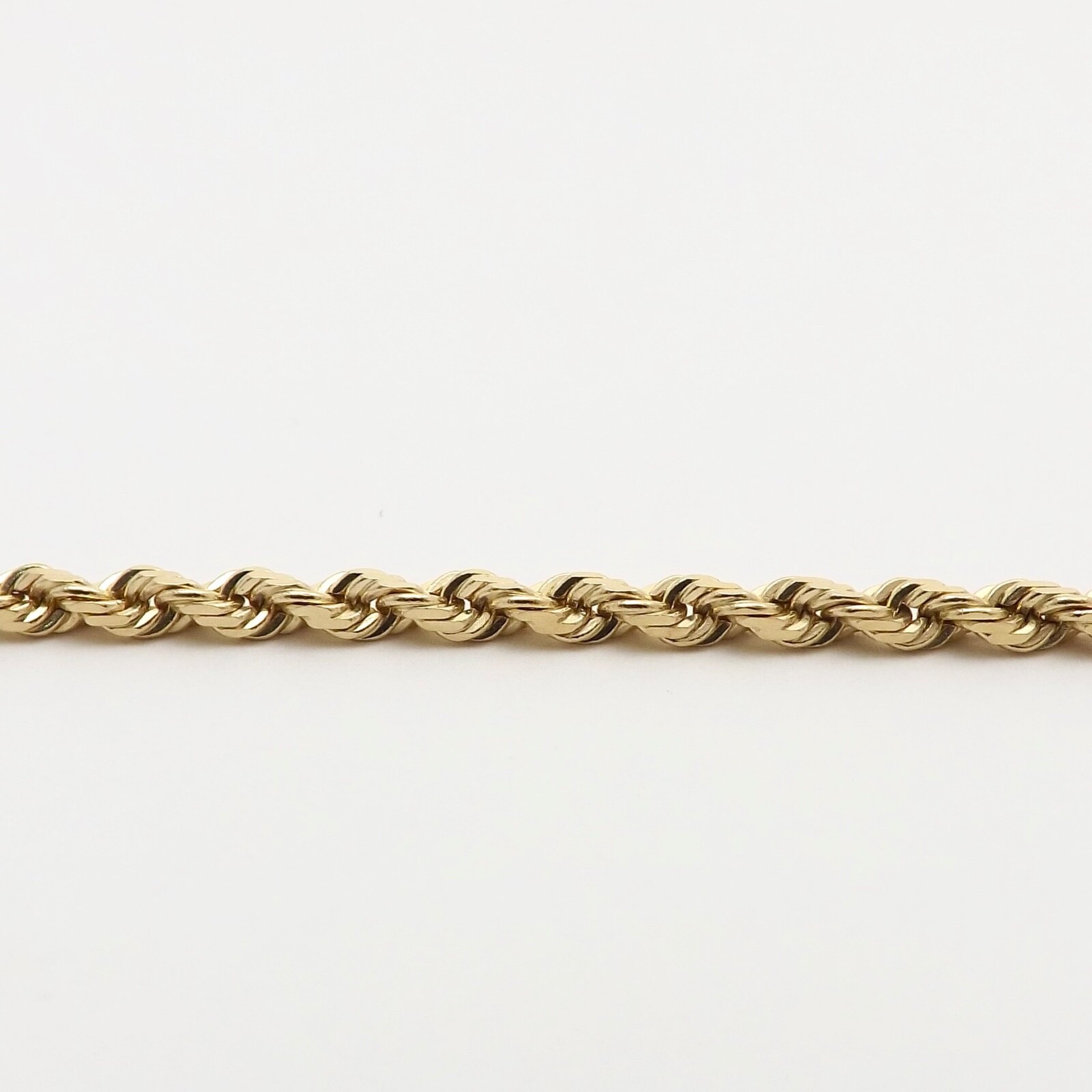 Solid 14k Gold Rope Link Pendant Chain Necklace Versatile 36in Long New