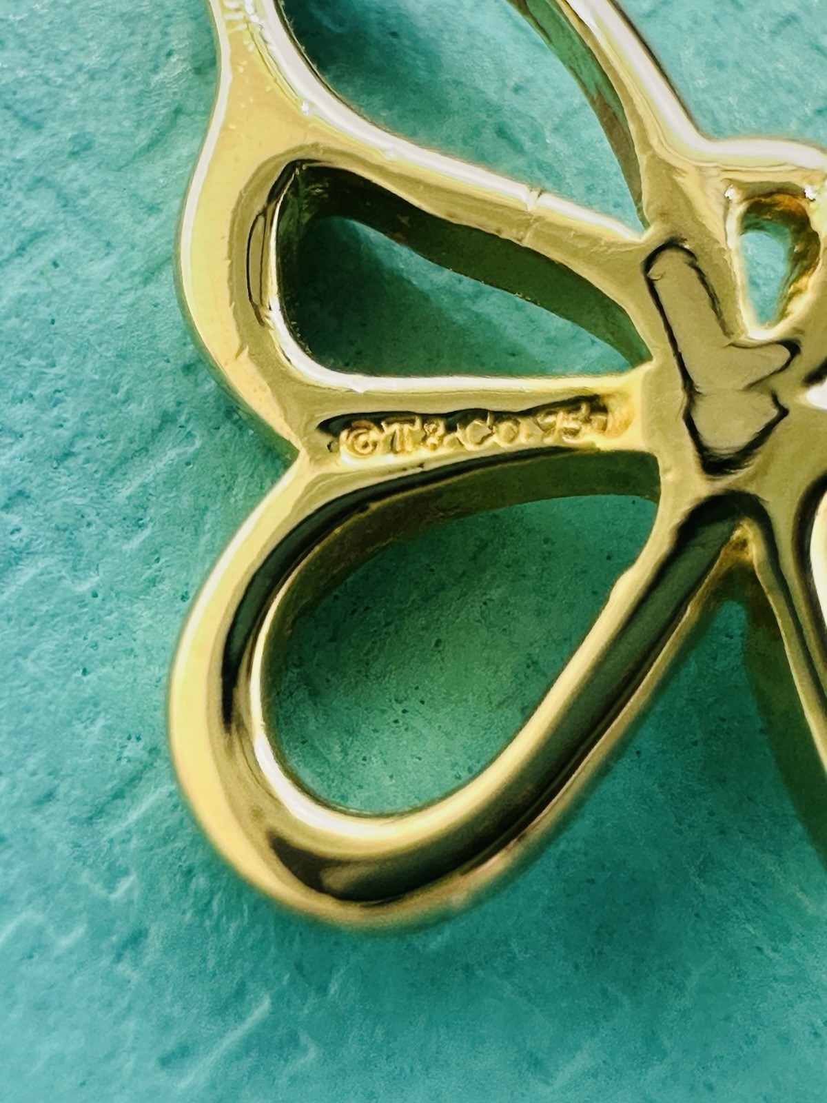 RARE Tiffany & Co. 18K Yellow Gold Butterfly Charm with Packaging
