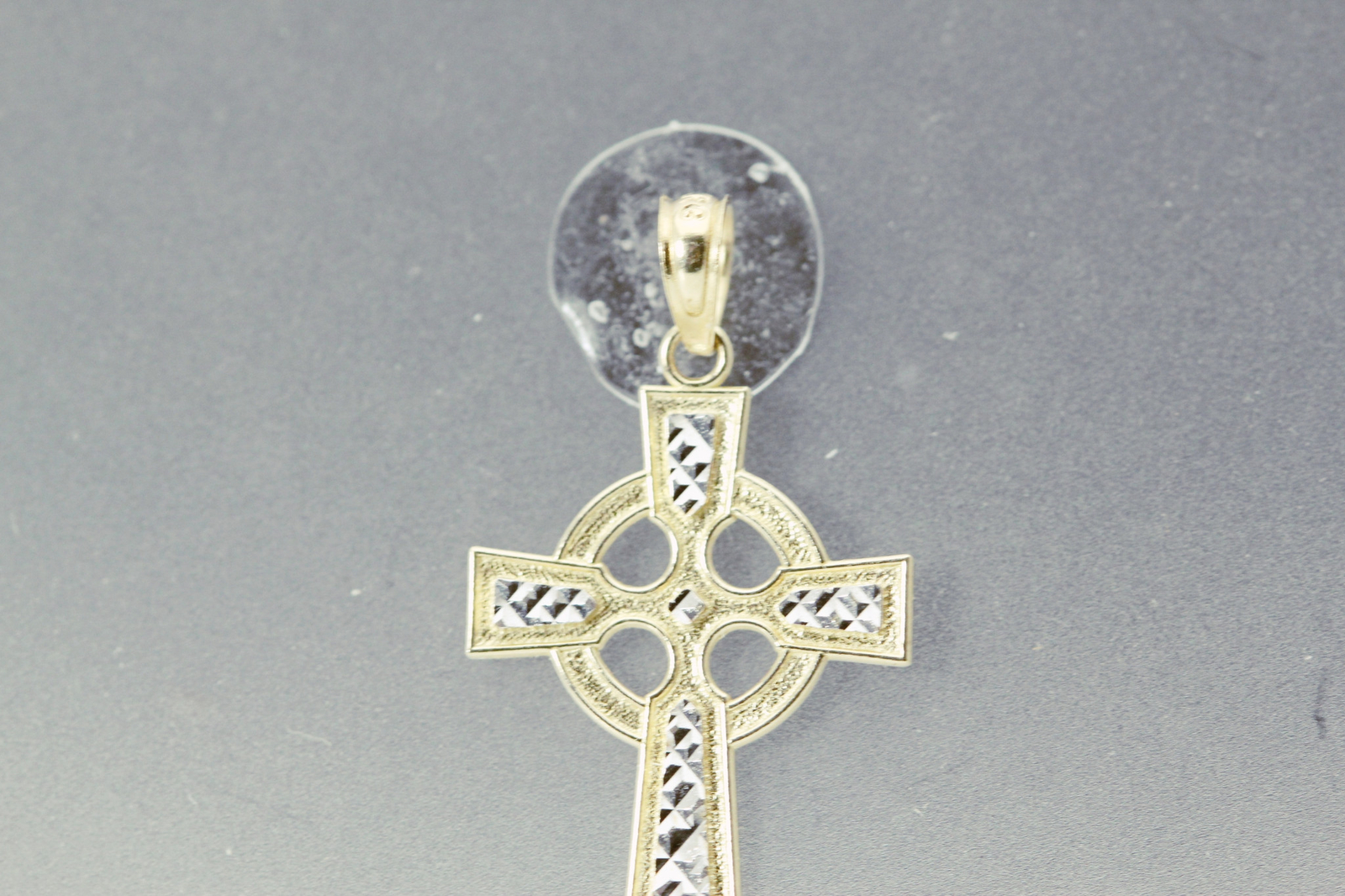 10k Yellow & White Gold Celtic Cross Charm/Pendant 1 Gram (PEN)9934