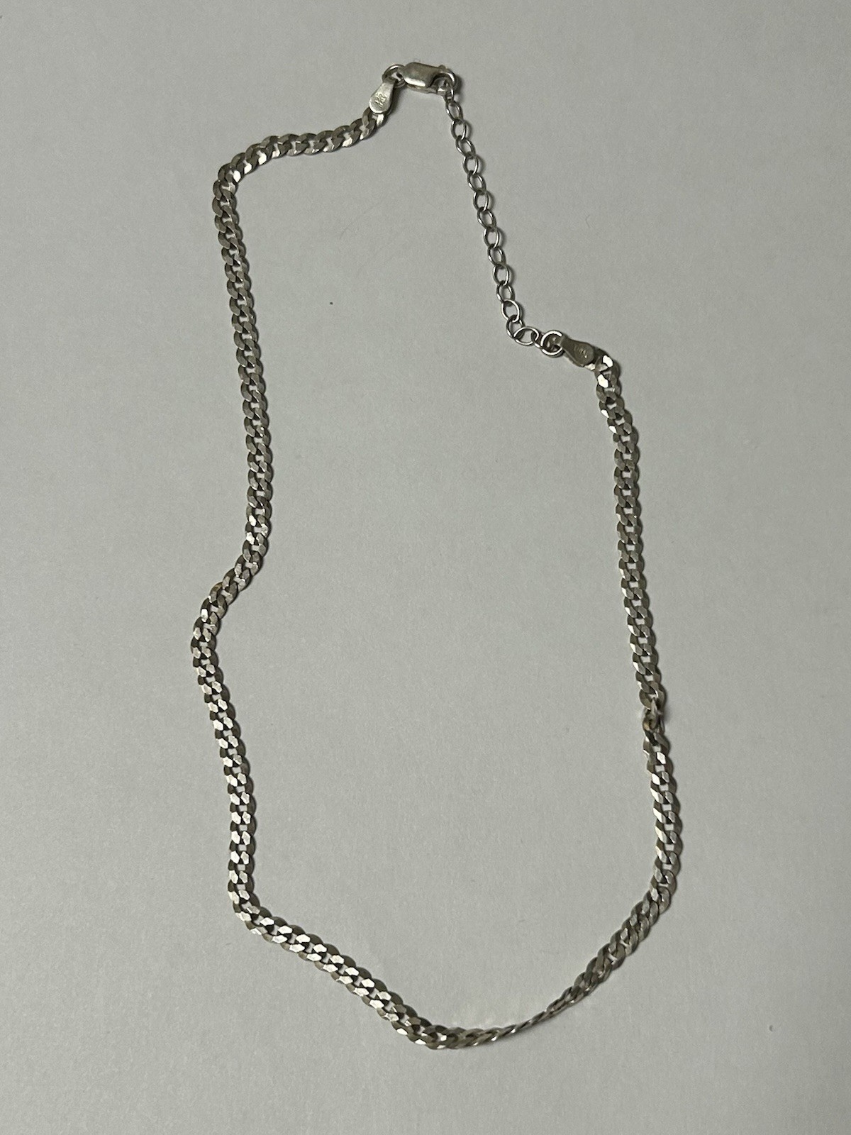 925 Sterling Silver Link Chain Necklace with Lobster Claw Clasp