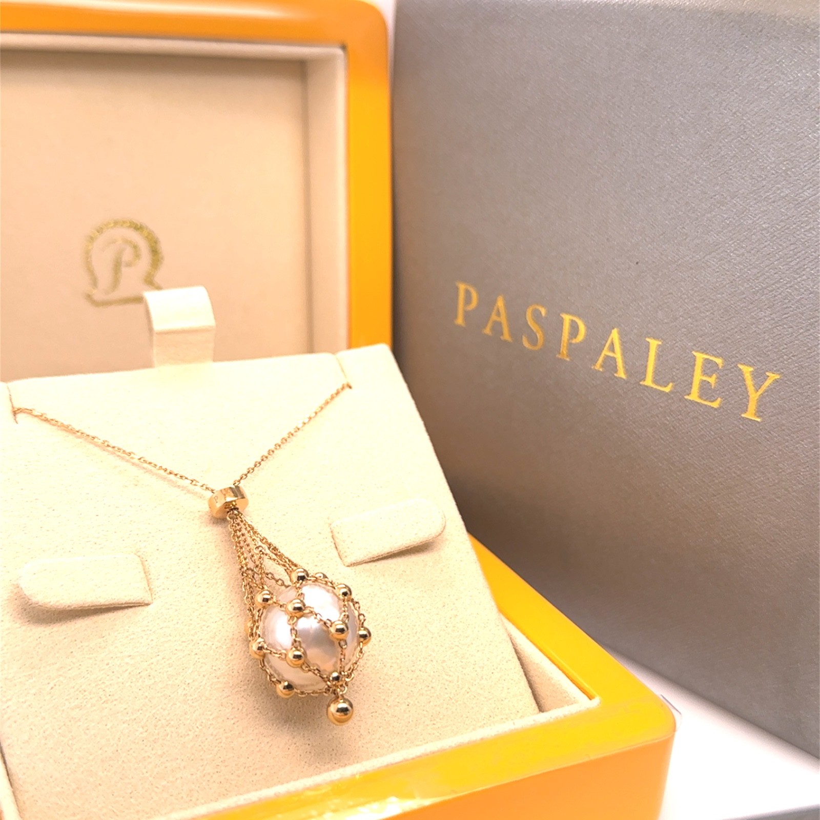 Authentic Paspaley 18ct Yellow Gold Lavalier South Sea Pearl Necklace RRP $7,980