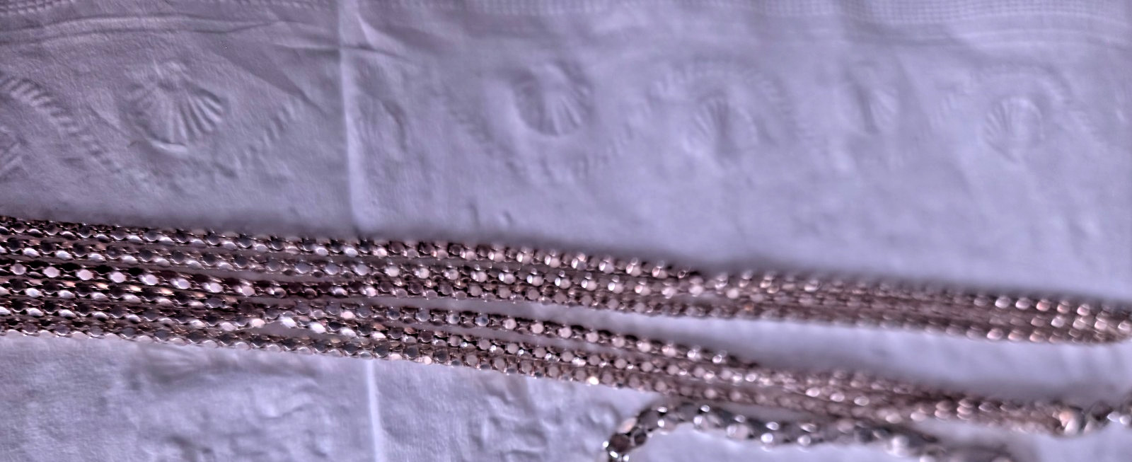 Sterling Silver Triple Strand Popcorn Chain Necklace 18″ Layered Lengths