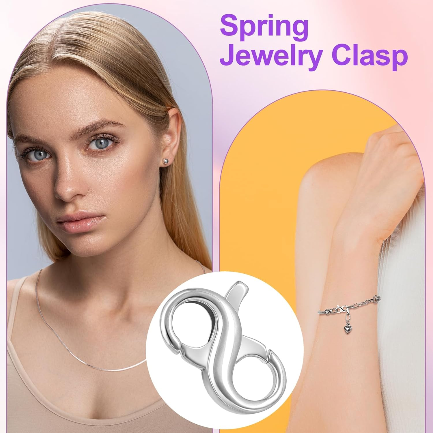 925 Sterling Silver Lobster Claw Clasps, Hypoallergenic Necklace Enhancer Shorte