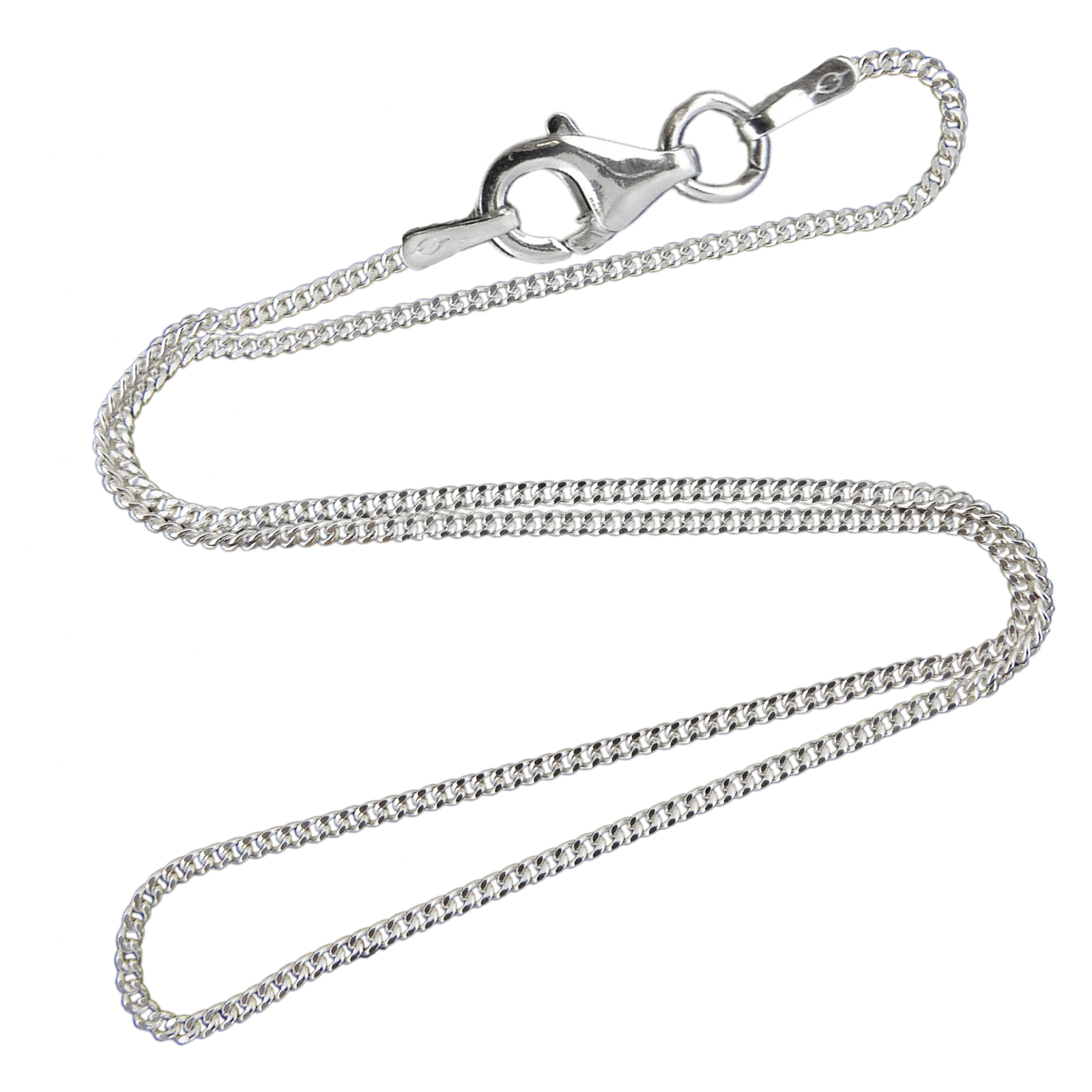 1.2mm Curb Chain – 925 Sterling Silver – 16″, 18″, 20″ Italian Italy Thin Strong