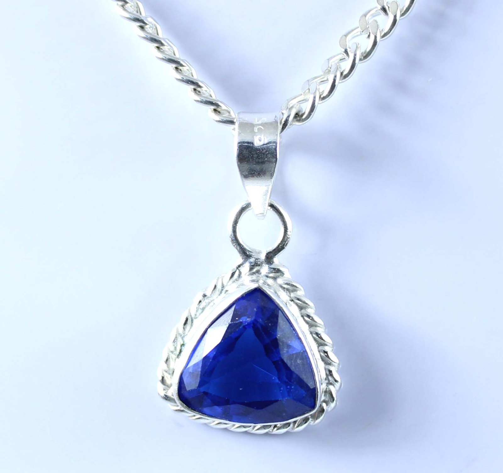 9.95 Carat Natural Trillion Authentic Tanzanite Gemstone Certified Pendant