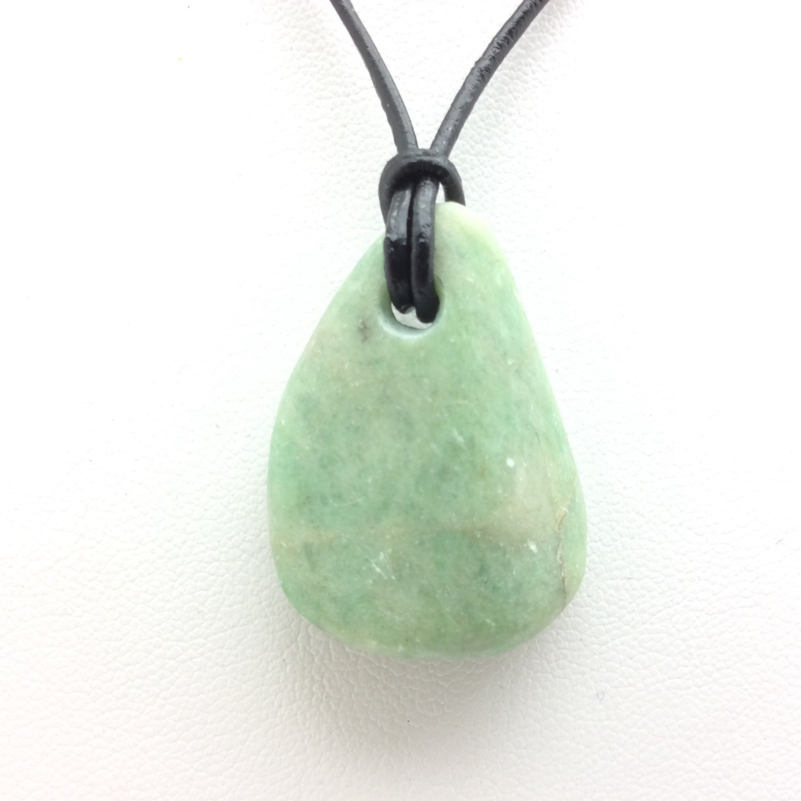 Burmese Jade Pebble Pendant Green Jadeite Jade Stone Necklace Burma Myanmar #3