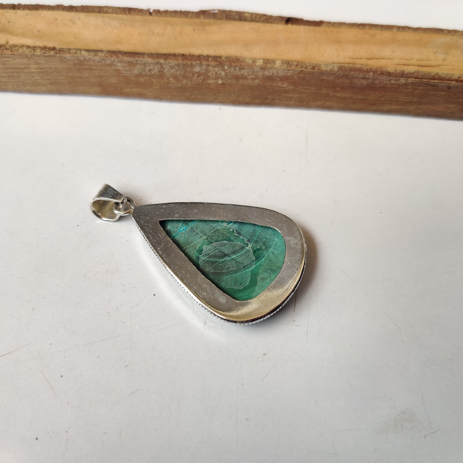 Azurite Malachite Gemstone Pendant 925 Sterling Silver Wedding Gift Item BT900