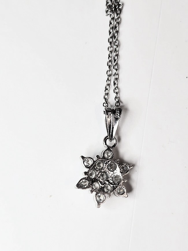 PLATINUM 0.50CT DIAMOND NECKLACE PENDANT 16″ adjustable