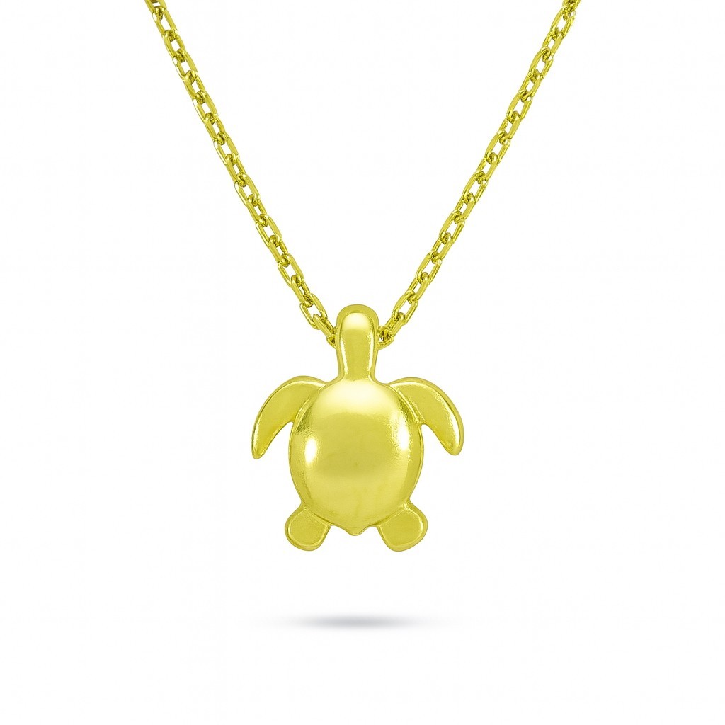 14k Gold Turtle Necklace Sea Turtle Pendant Jewelry Gift for Her, Women, Ladie’s
