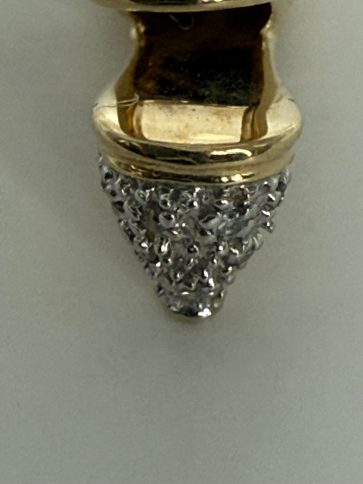 10K 5 Ruby & Diamond High Heel Slingback Pendant/Slide 2.4 g