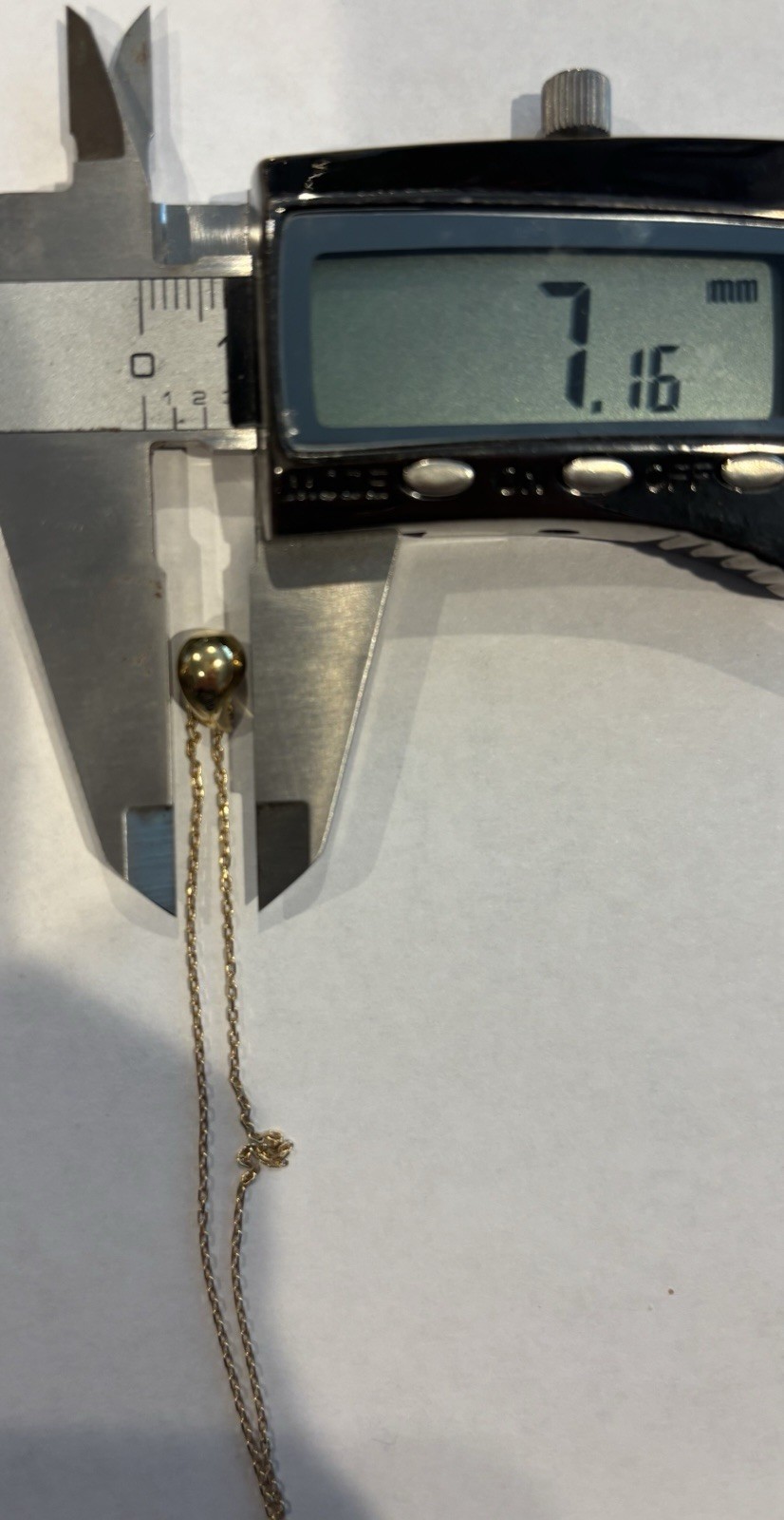 18k Real Gold Teardrop Pendant Necklace