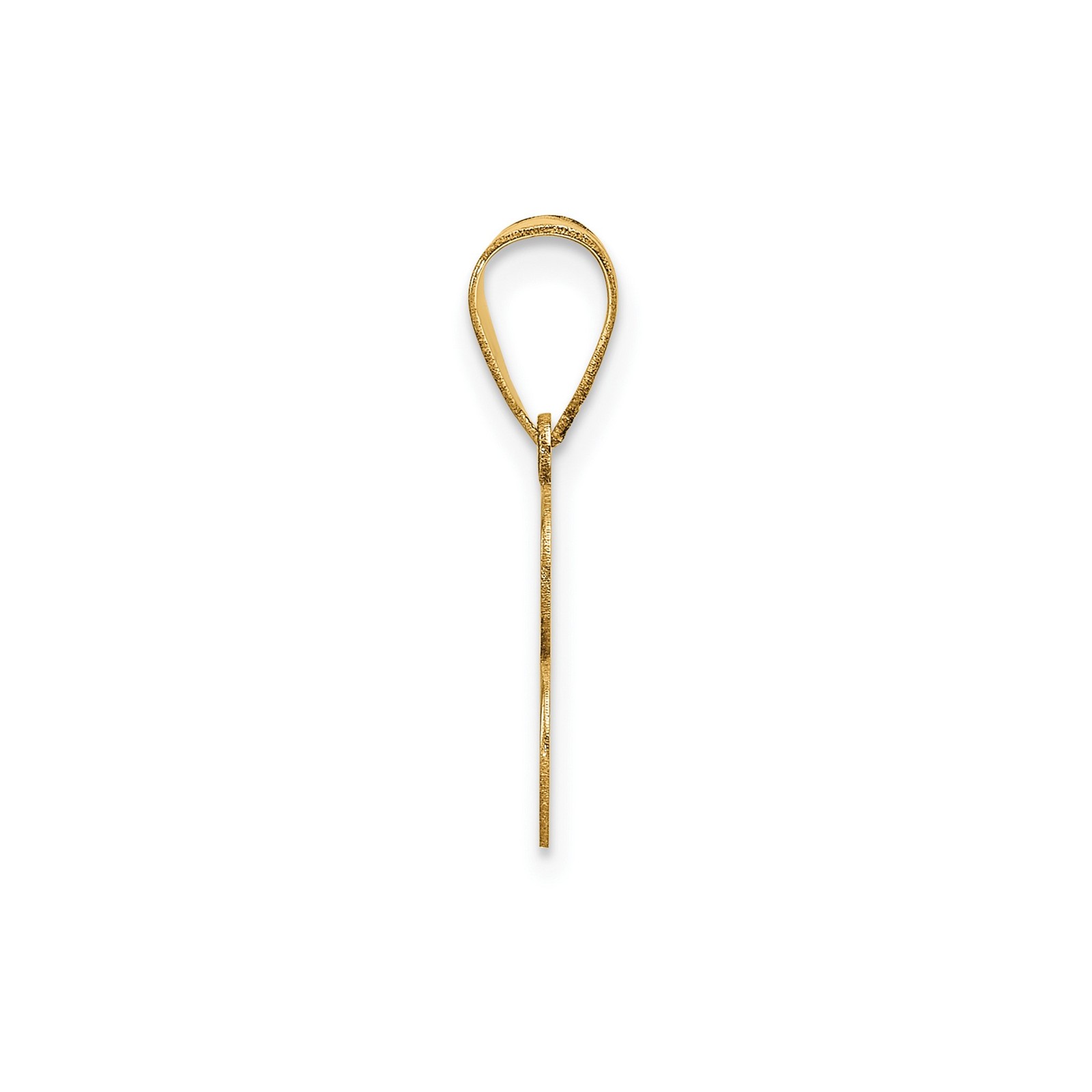 14k Yellow Gold Initial B Pendant Polished Block Letter Unisex Alphabet Charm