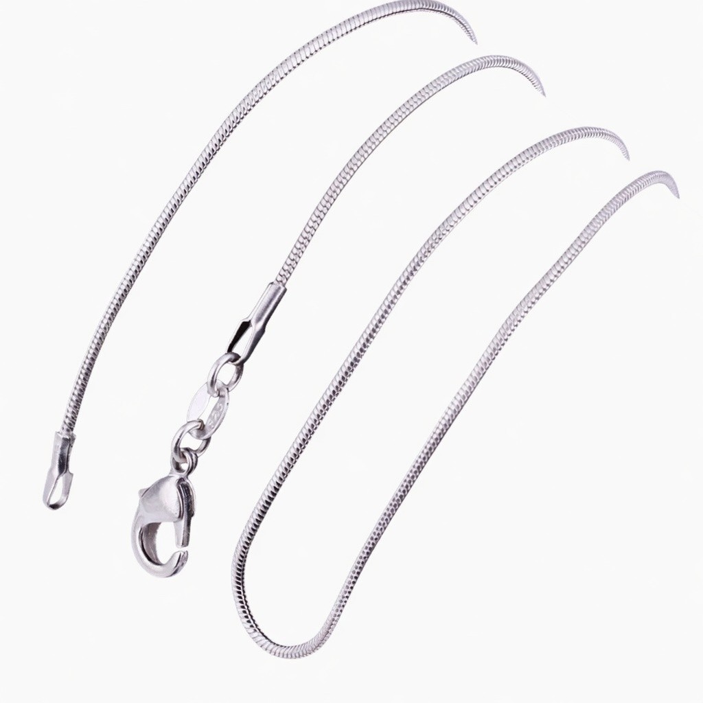 Men&Women’s 925 Sterling Silver Tarnish-Free Italian Snake Chain Necklace 16-24″