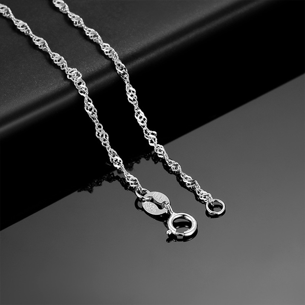 Solid 14k Gold Singapore rope chain Necklace Made in Italy All lengths