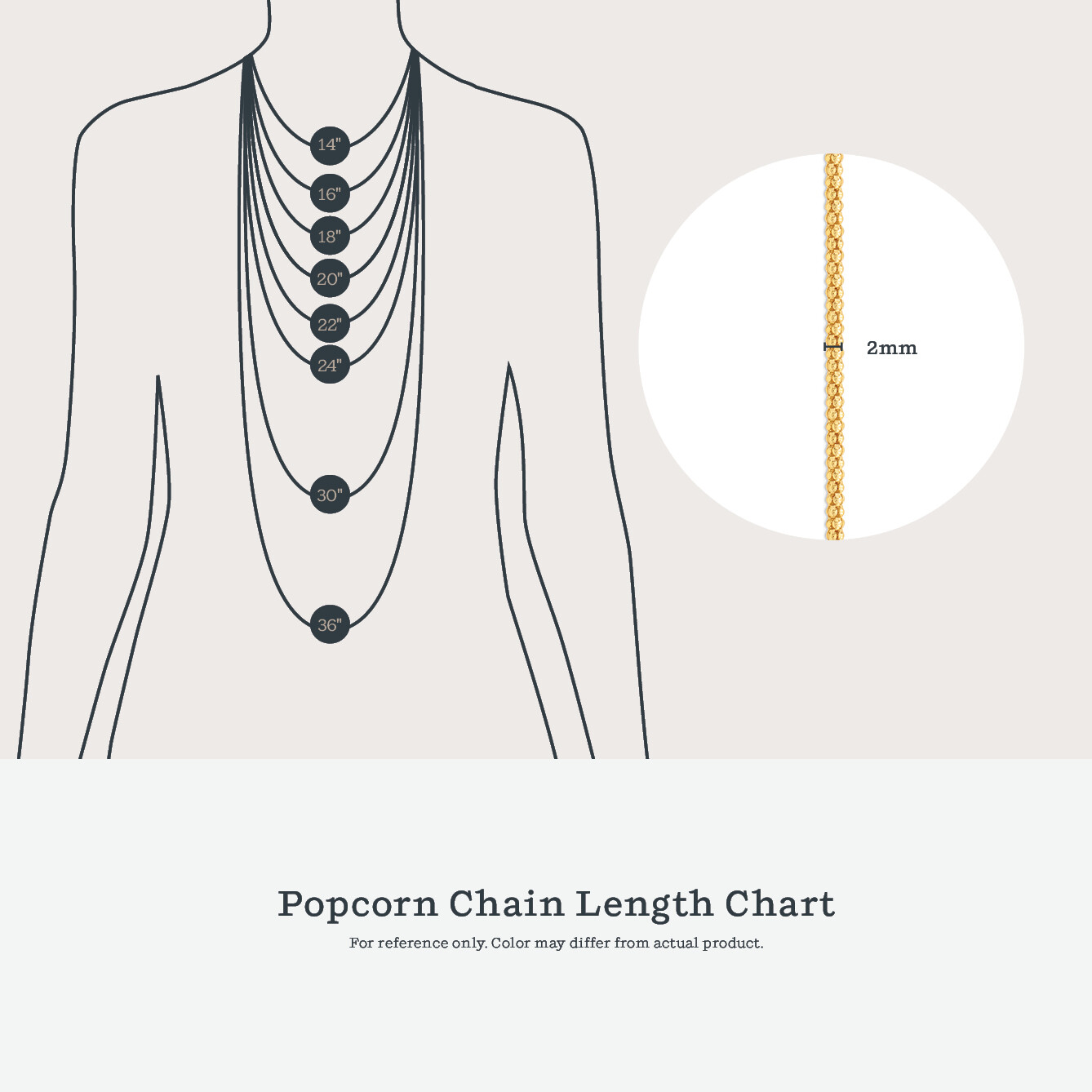Gold Plated 925 Sterling Silver 2mm Italian Popcorn Coreana Chain – Woman Girl