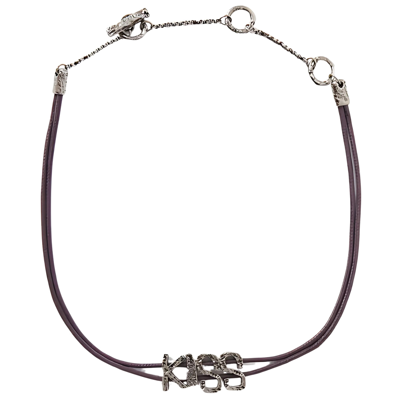 Acne Studios Kiss Necklace Silver-Tone Brass Chain RRP: £240 Brand New
