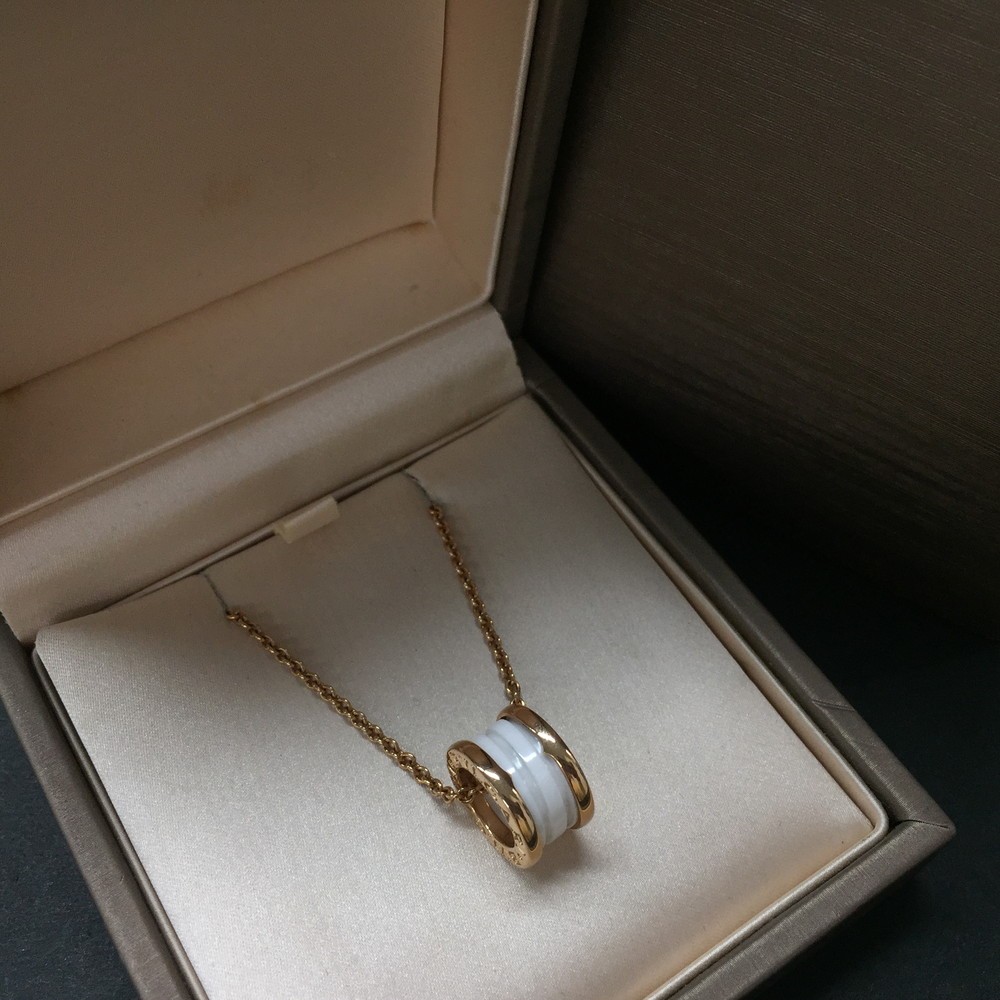EGA Unused BVLGARI B-zero1 Gold 750 Ceramic 12g Pendant Necklace*/ZA0326