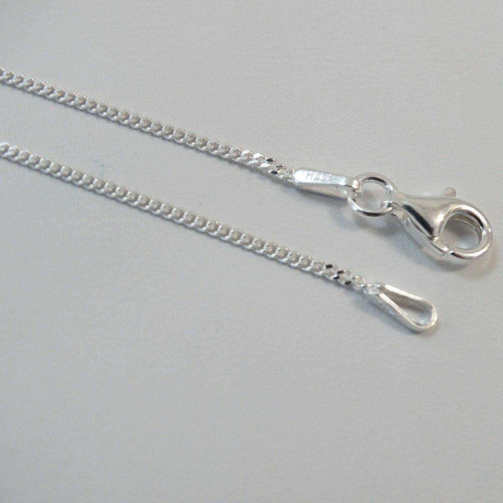 Sterling Silver 1.2mm CURB Chain Necklace 925 Italy 16″, 18″, 20″ Italian NEW