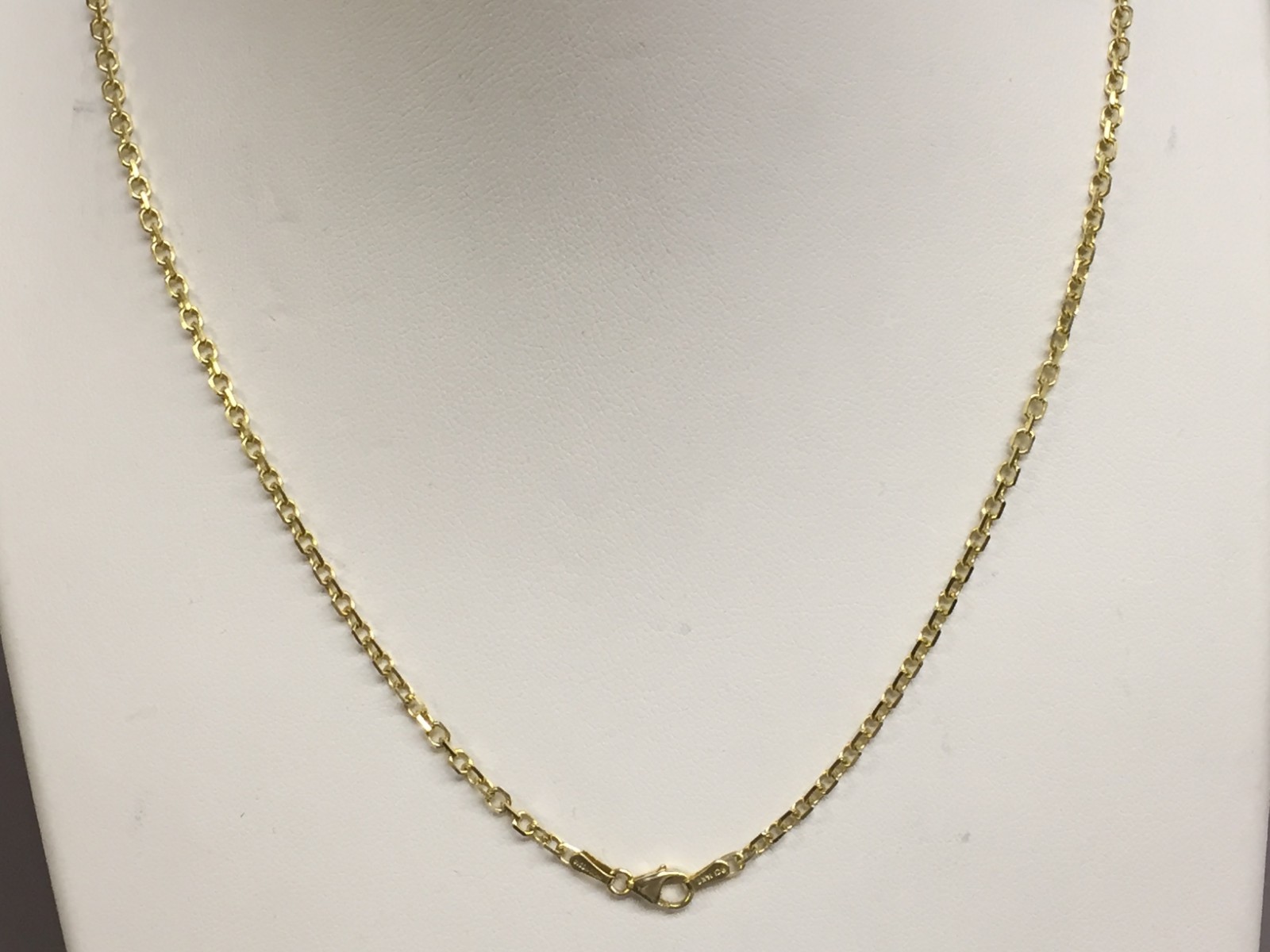 14k Yellow Gold 16″ Solid Cable Link Pendant Chain/Necklace 1.7 mm 3.4 Grams