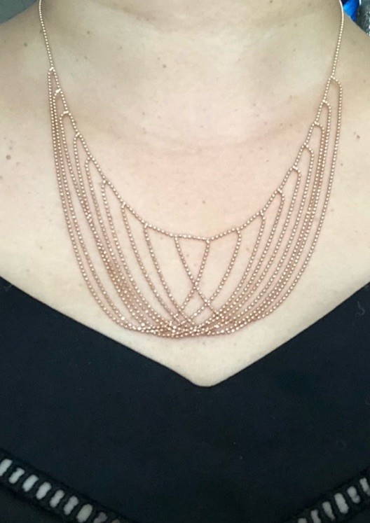925 Sterling Silver Multiple Layered Graduated Necklace Choker Collar