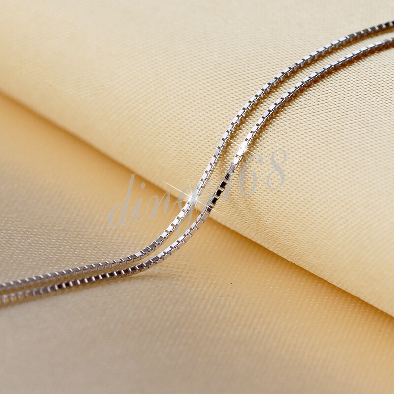 Genuine 925 Sterling Silver Tarnish-Free 16″~ 32″ 2mm Classic Box Chain Necklace