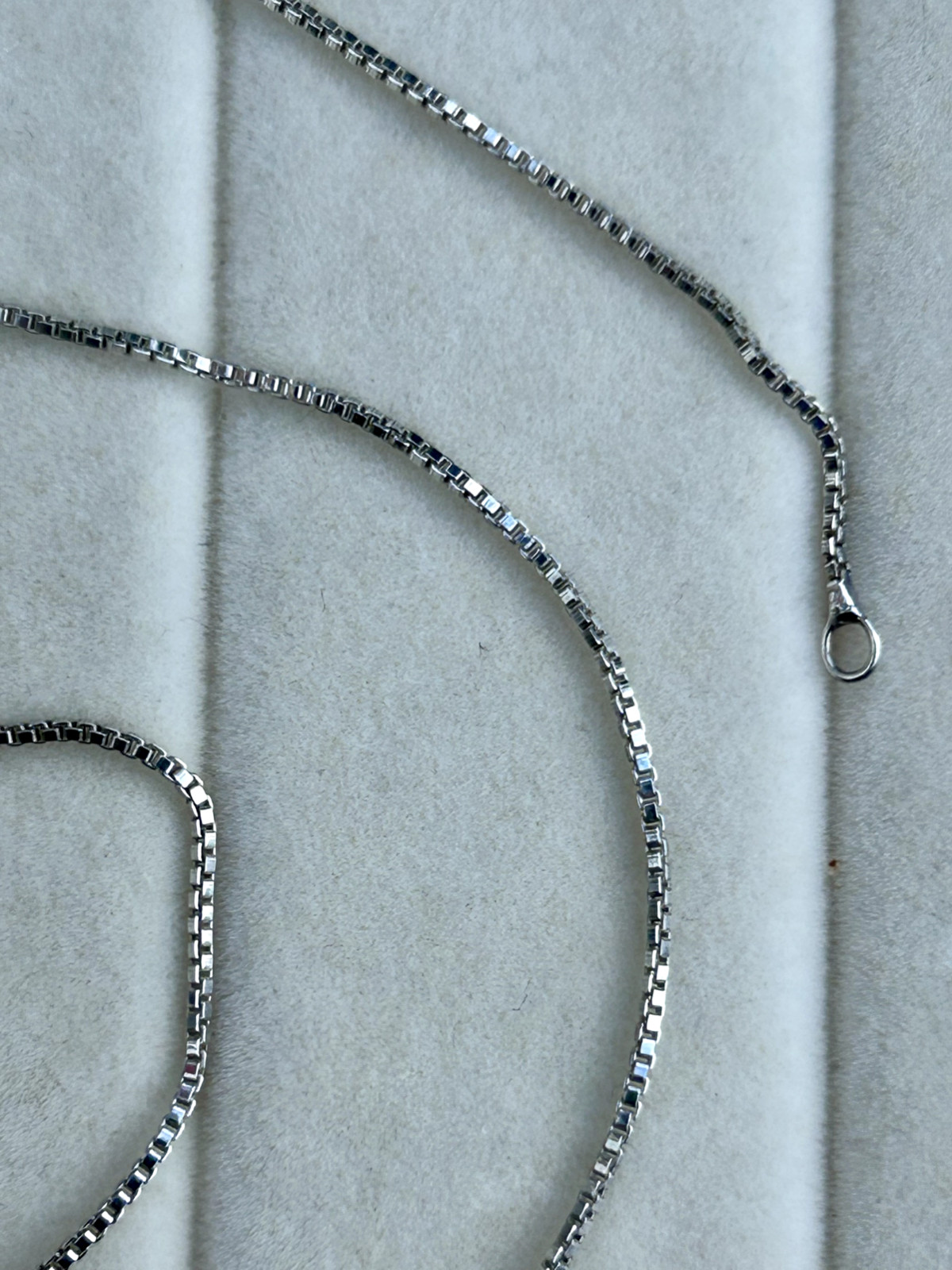 925 Sterling Silver Italian Box Chain Necklace 16” 2.5g Spring Ring Clasp Italy