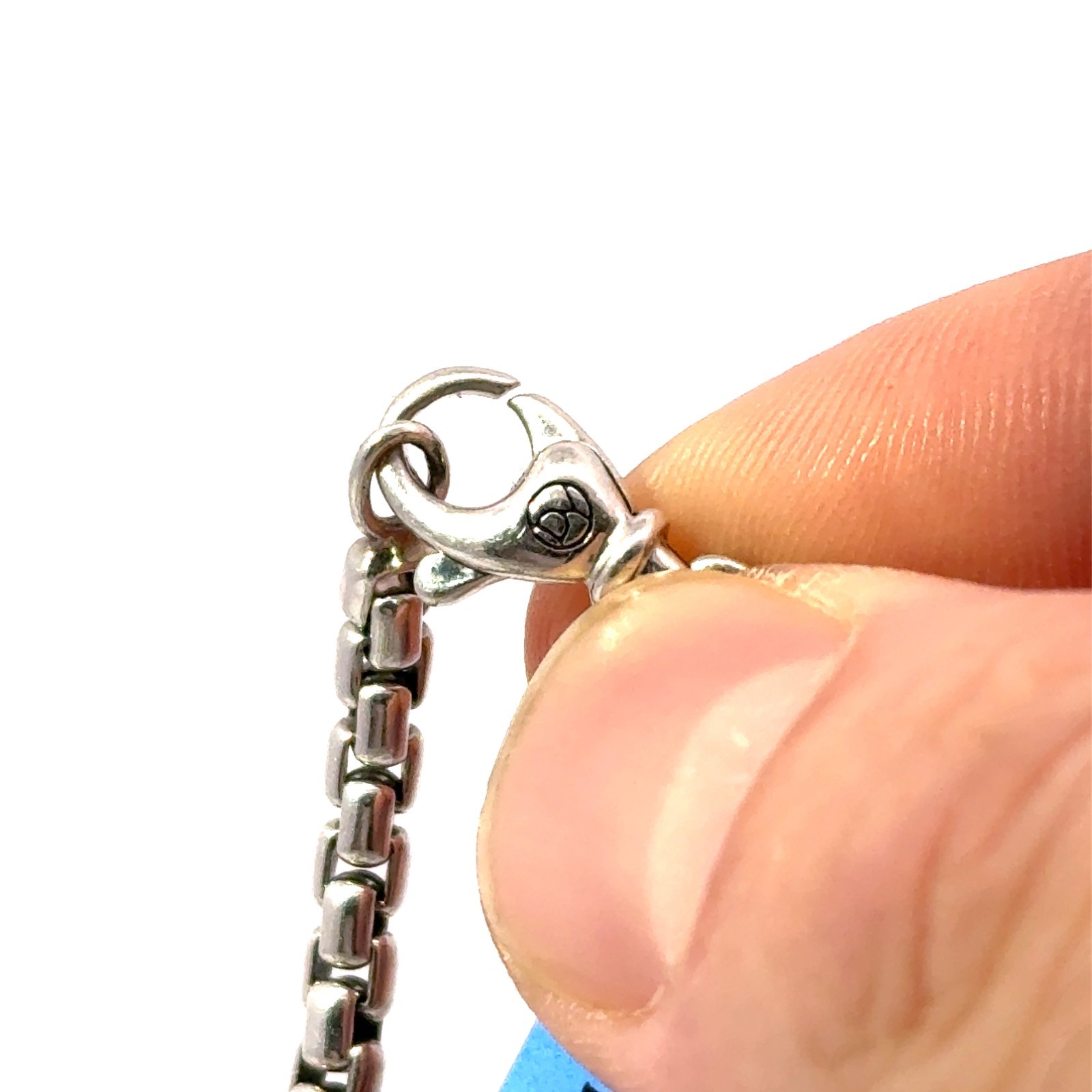 David Yurman 925 Sterling Silver 14k Yellow Gold Box Chain 3.6mm Necklace 36″