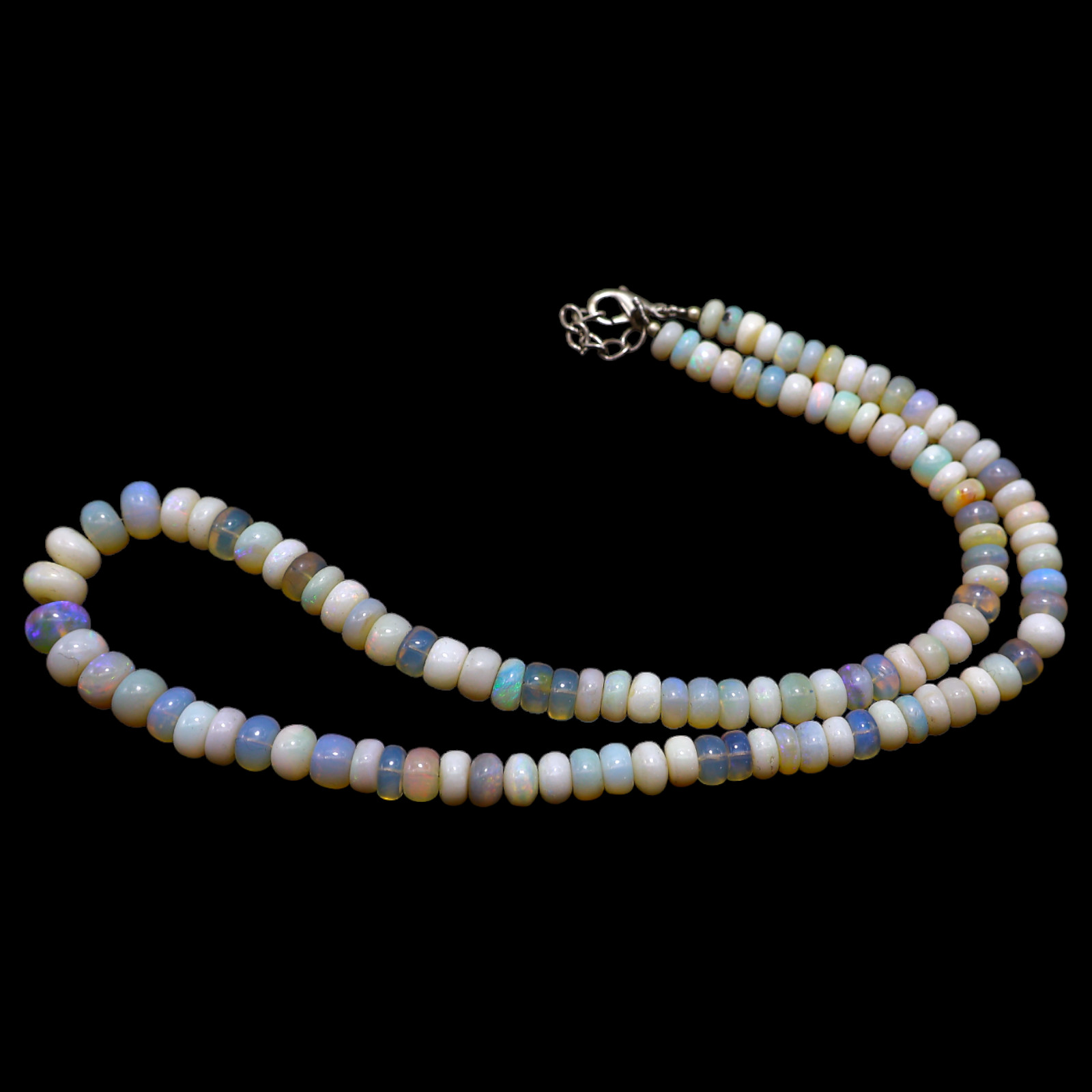 Smooth 5X8 MM Fire Opal Beaded Not Applicable Rondelle Unique Necklace Jewelry