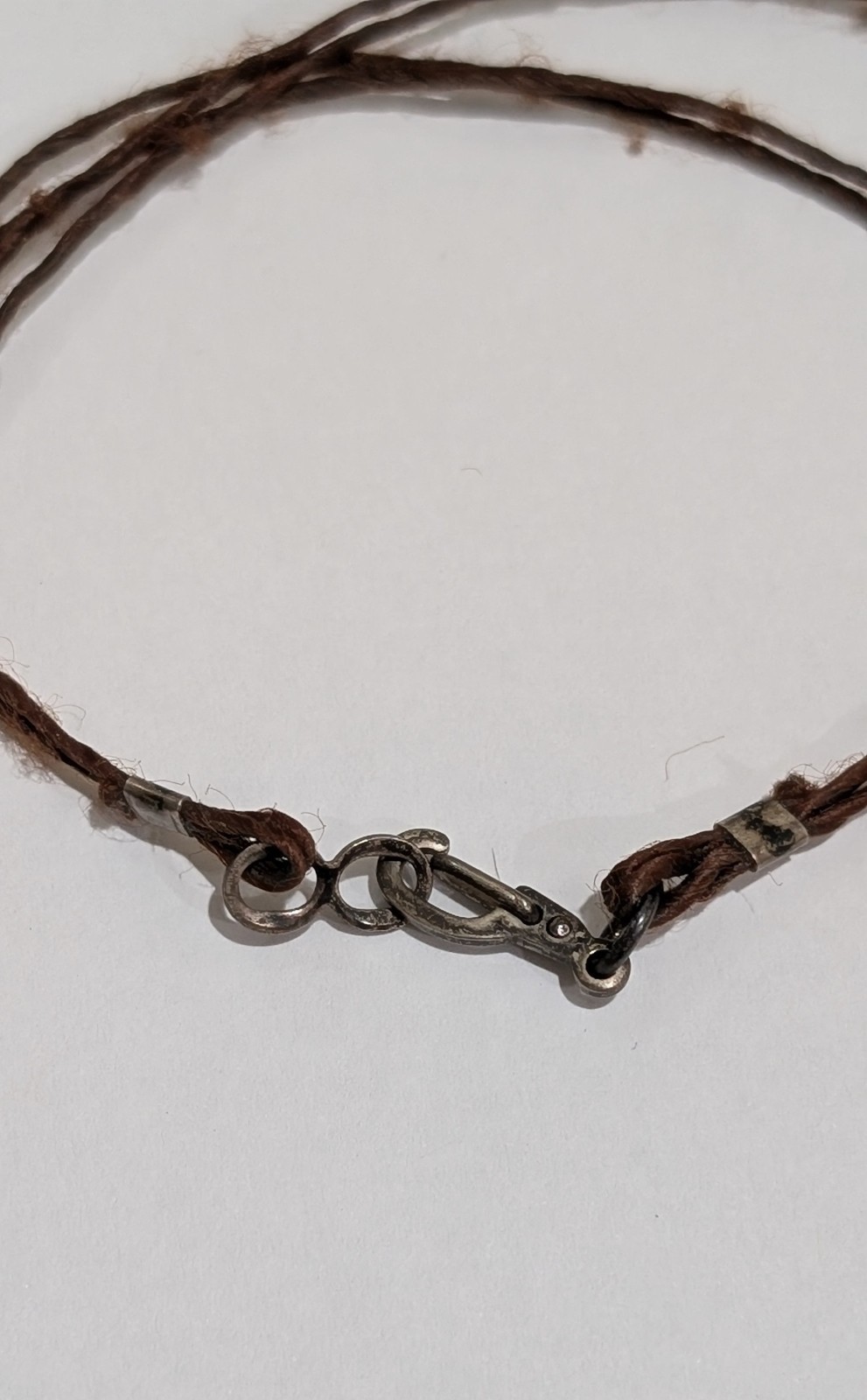 Vtg Boho Sterling Silver Bird Citrine Garnet Aquamarine Pearl 18″ Silk Necklace