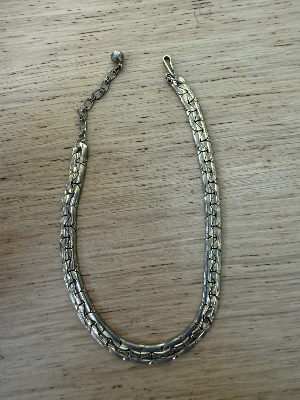 Trifari Silver Tone Chain Necklace Hook Closure Signed No Stone Metal Jewelry