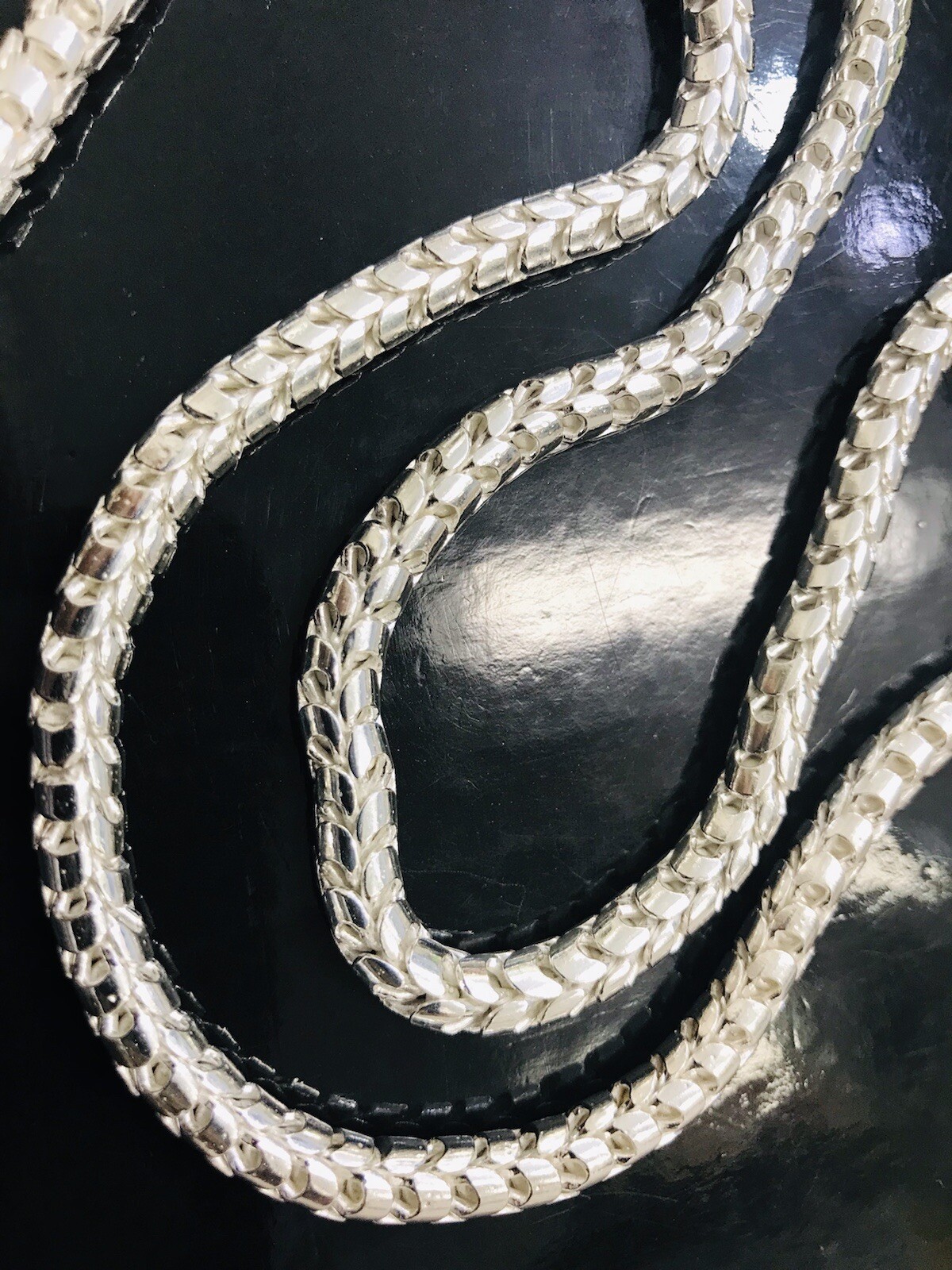 999 FINE silver Handmade Dragon Scale Chain Necklace Appr 100 Grams 24 inch