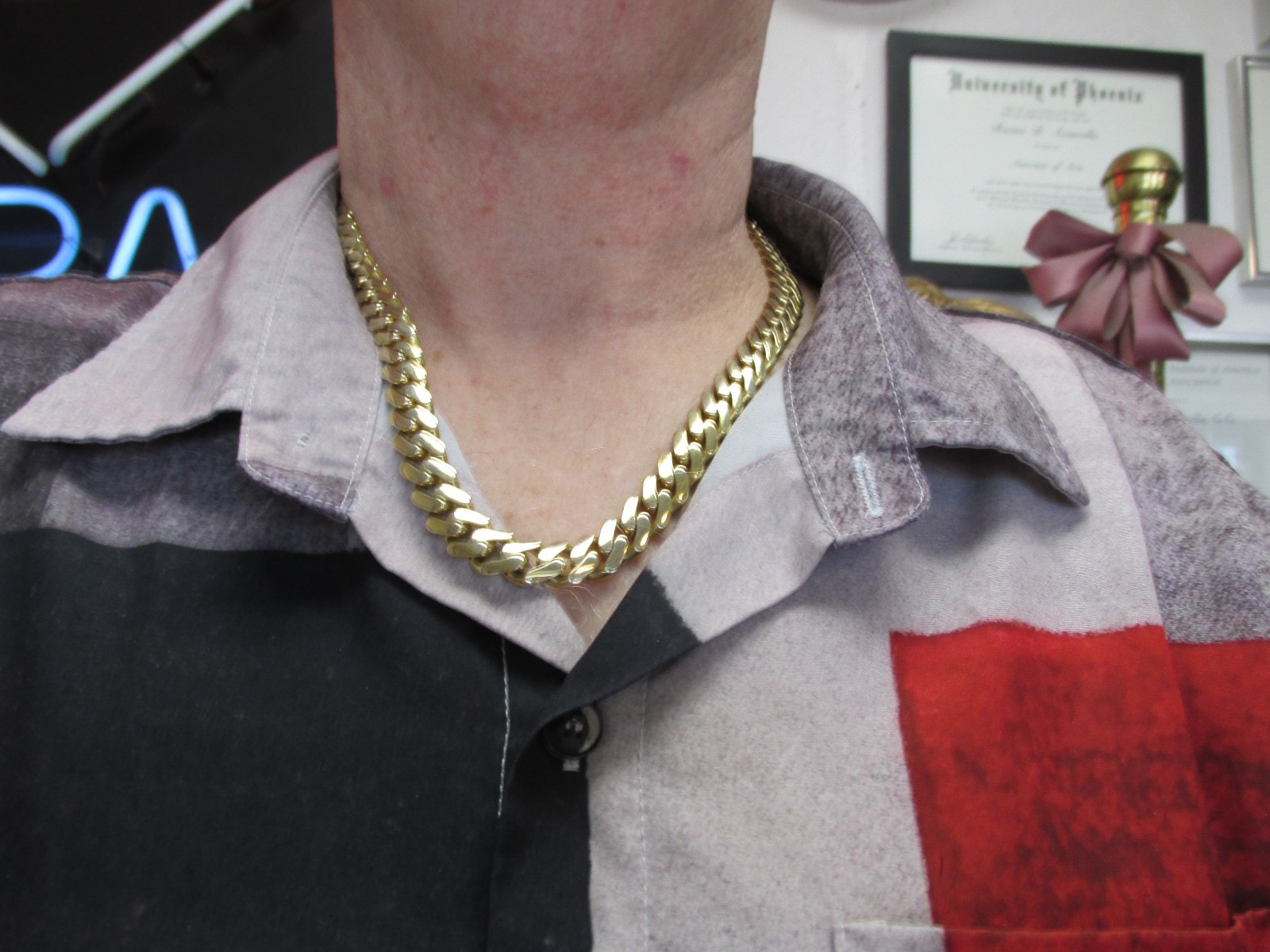 Monaco Chain Classic 10k Gold Large Cuban Link Necklace 20 inch MAKE OFFER
