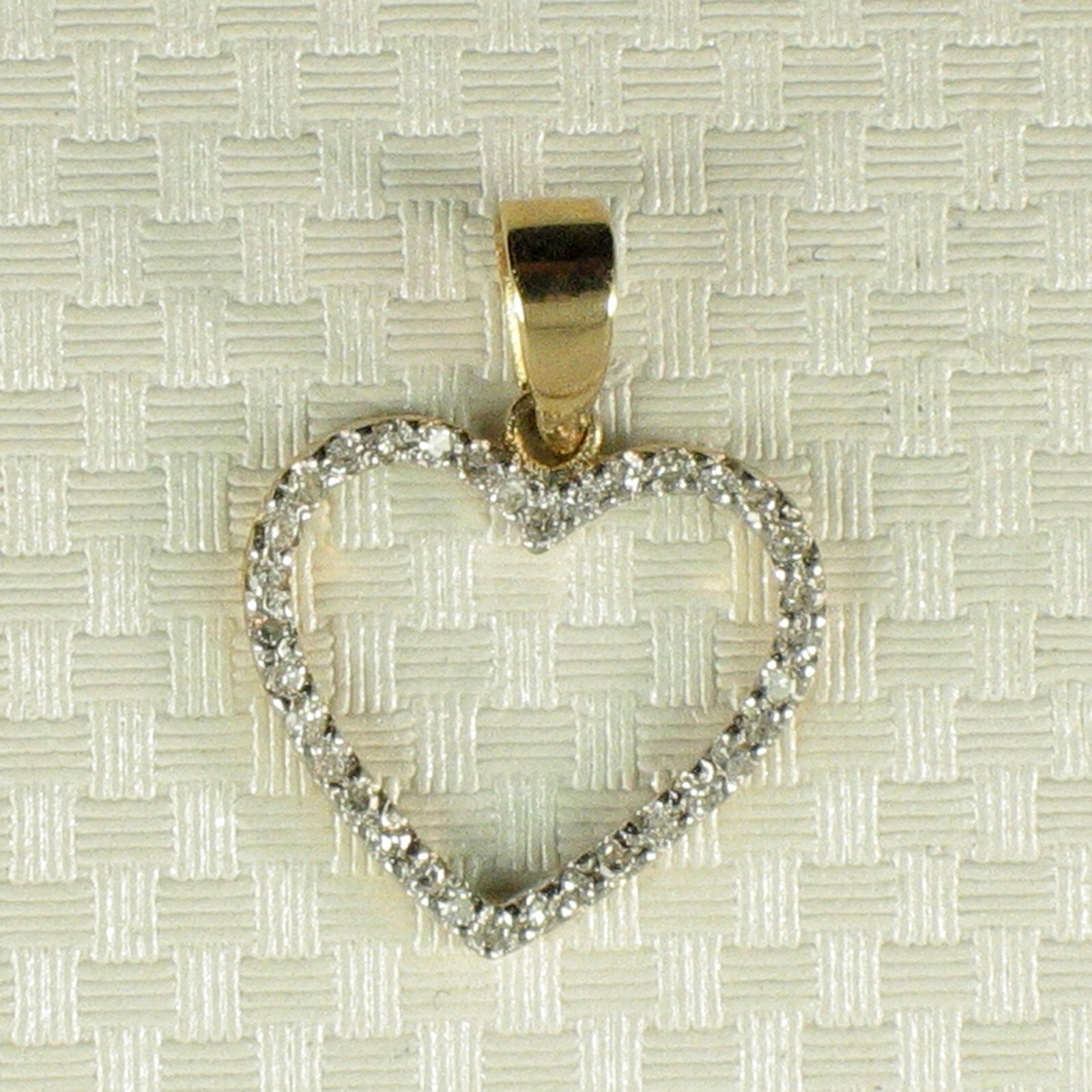 Beautiful & Love Heart 14kt Solid Yellow Gold Diamond Pendant Necklace