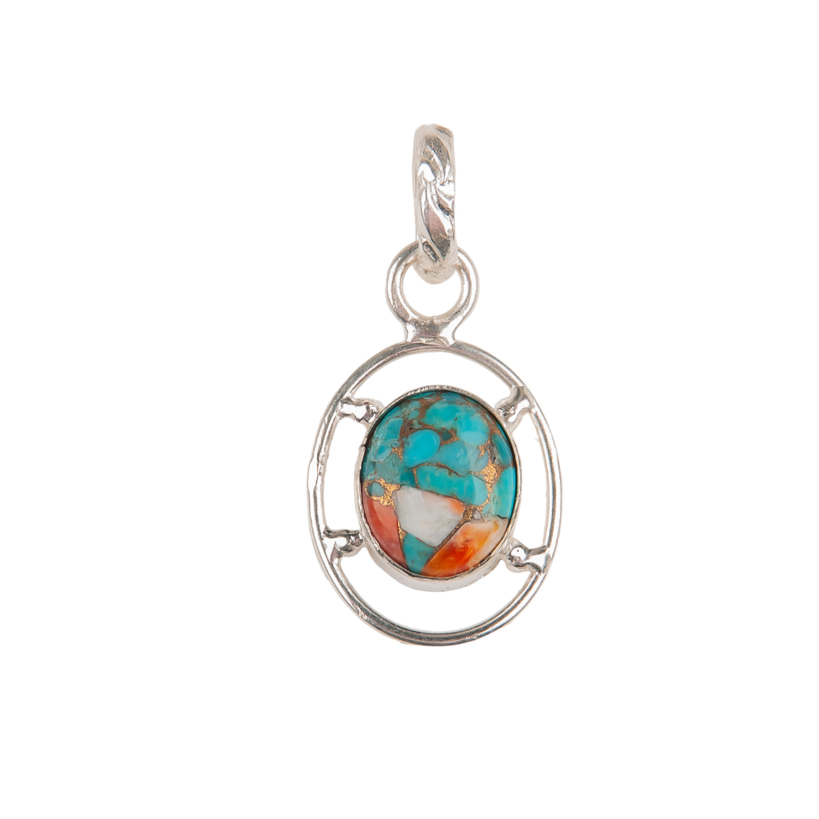 Spiny Oyster Gemstone 925 Sterling Silver Designer Pendent1.30″ Gift For Friend