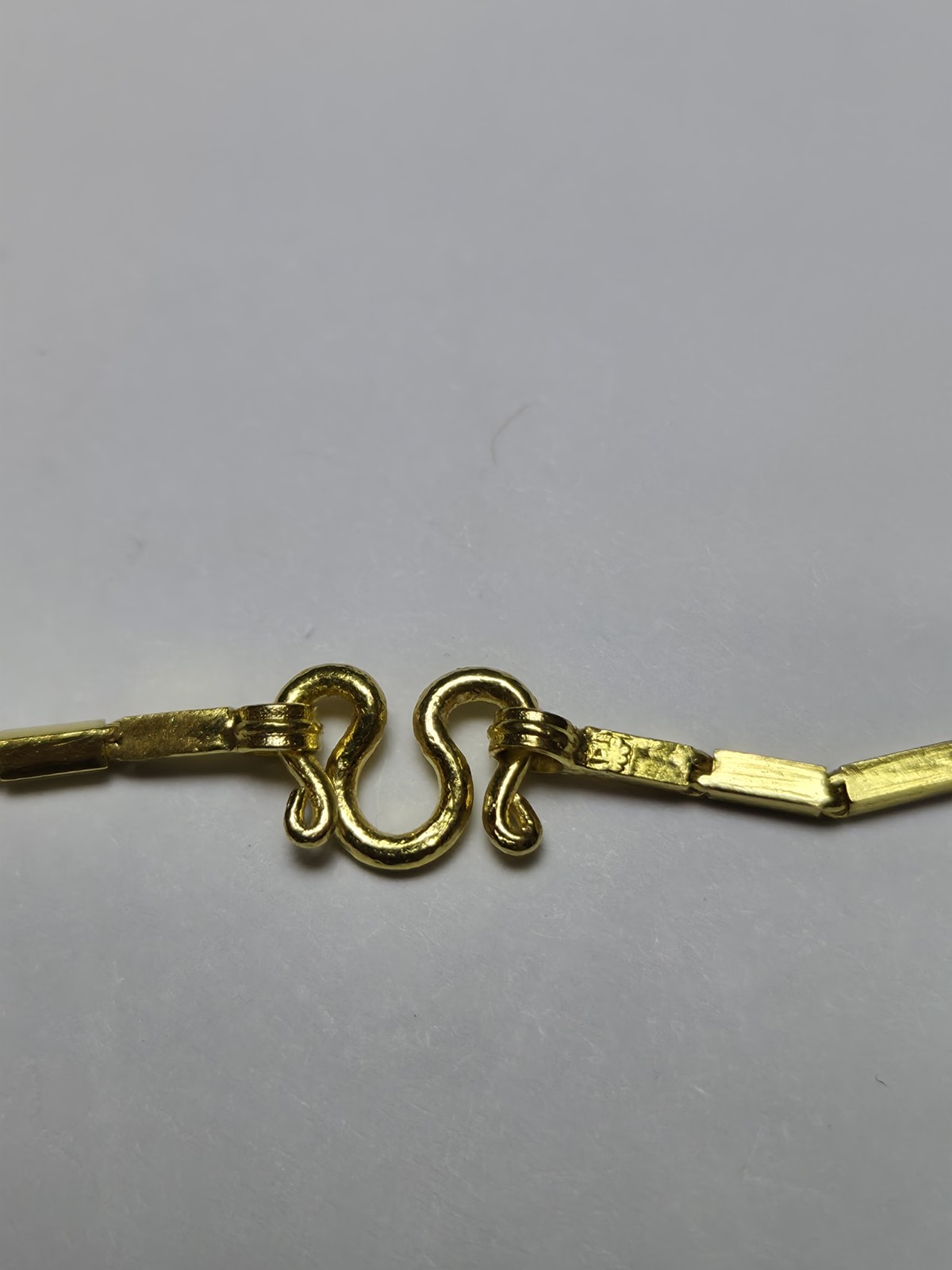 24k Yellow Gold Bar Link Chain Necklace 20.5″ 1.4mm