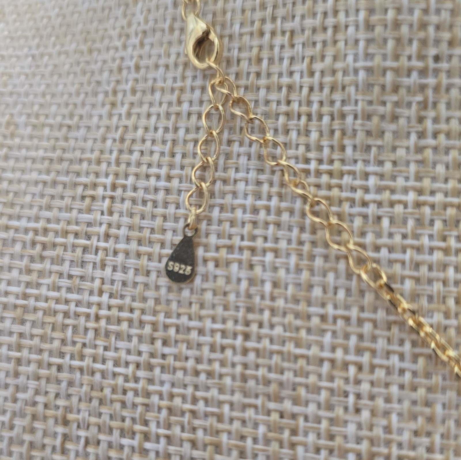 Black Onyx Clover Station Necklace 925 Sterling Silver Gold Tone Adjustable