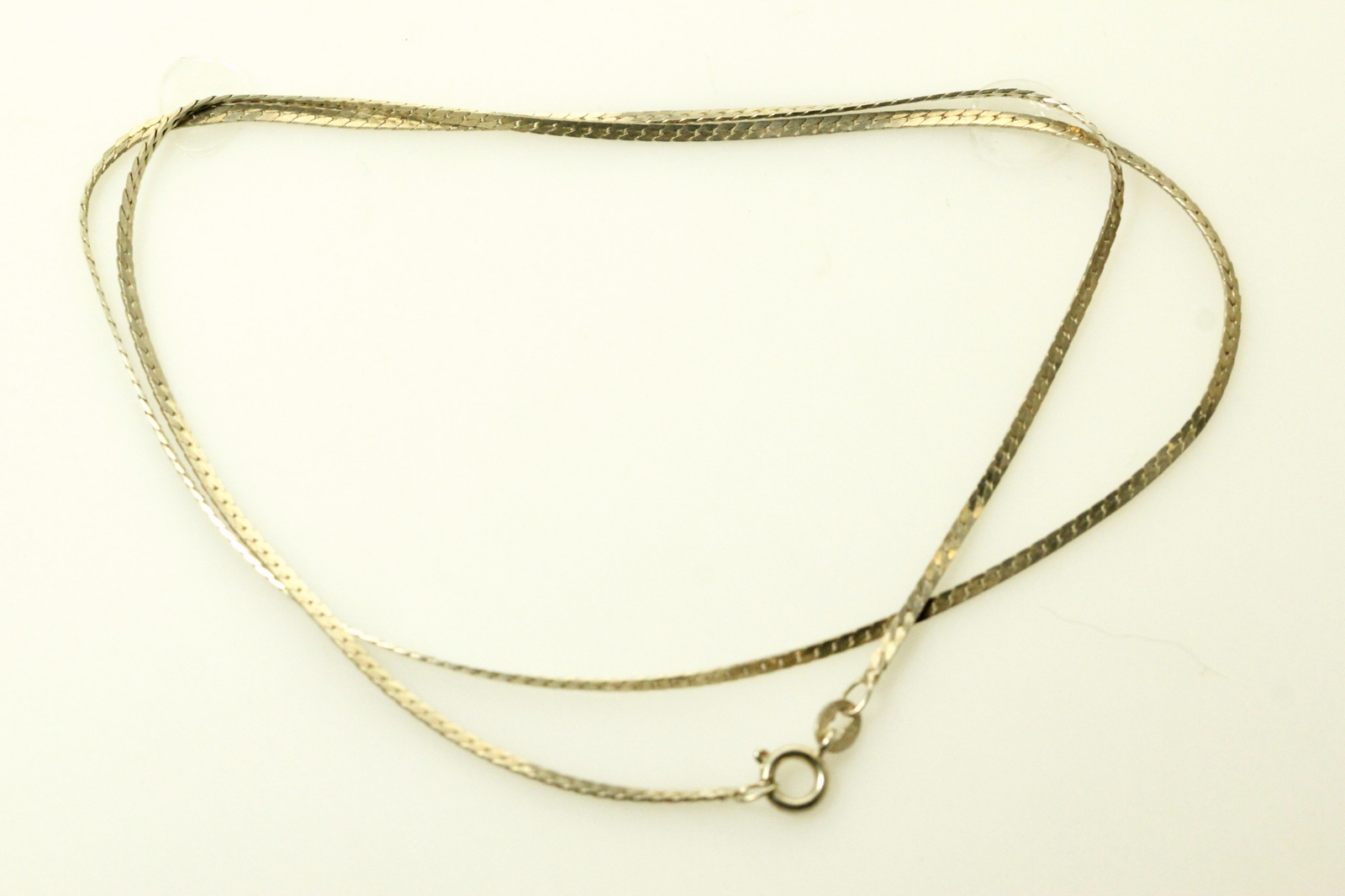Very Nice 925 Sterling Silver 19.75″ Flat Chain Necklace 3.4 Grams (NEC4417)